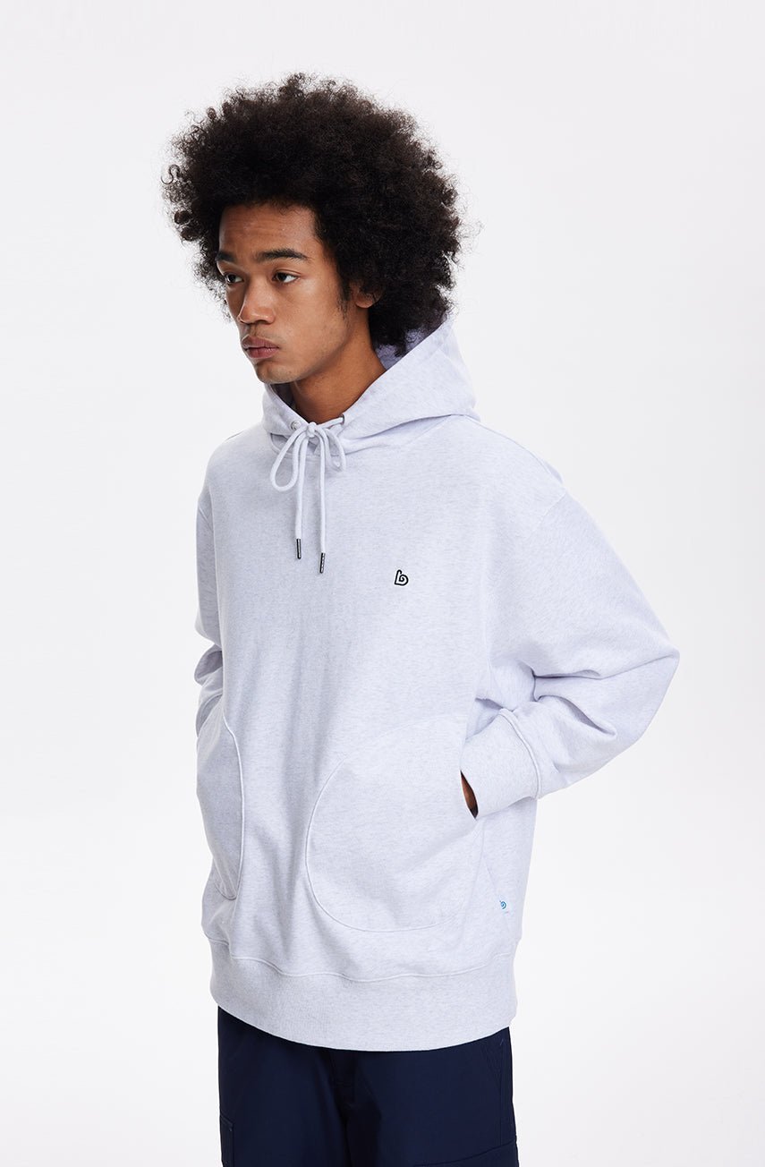 PLAIN BASIC LONG-SLEEVED PULLOVER HOODIE B37381