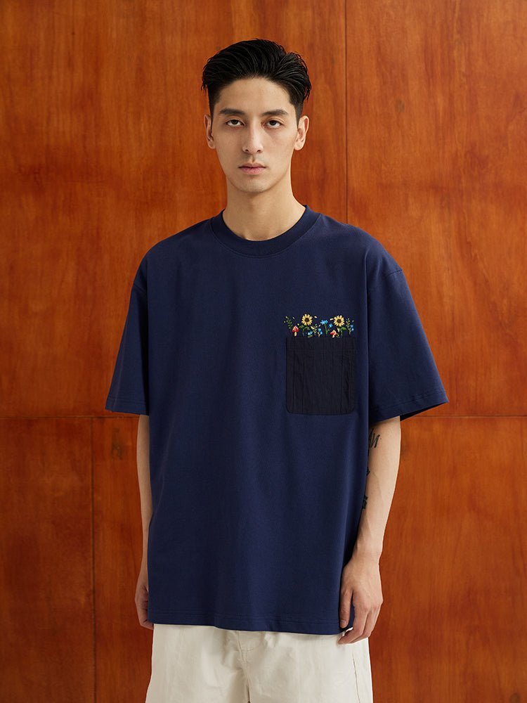 SHORT SLEEVES WITH EMBROIDERY AND POCKETS N65684