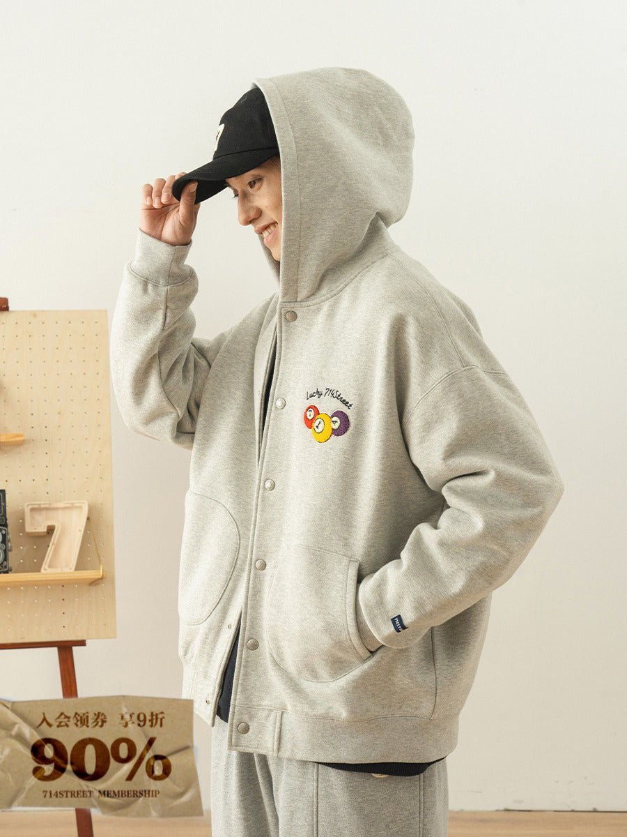 TIDE HOOD CARDIGAN CASUAL JACKET S4167