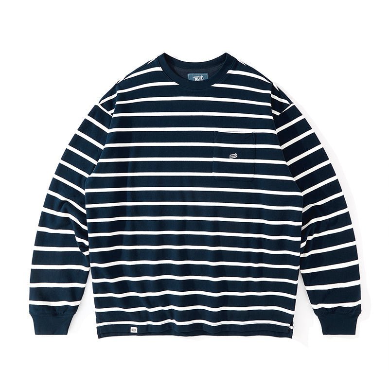 STRIPED PADDED TIED COUPLE SWEATER N23417