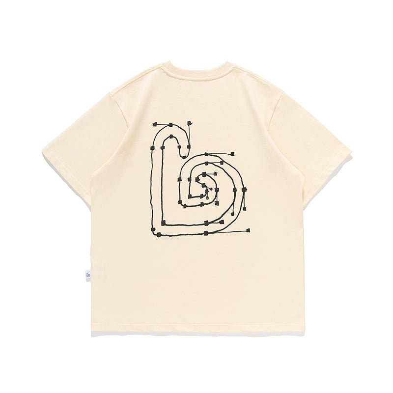 ロゴプリントコットンTシャツ B07082