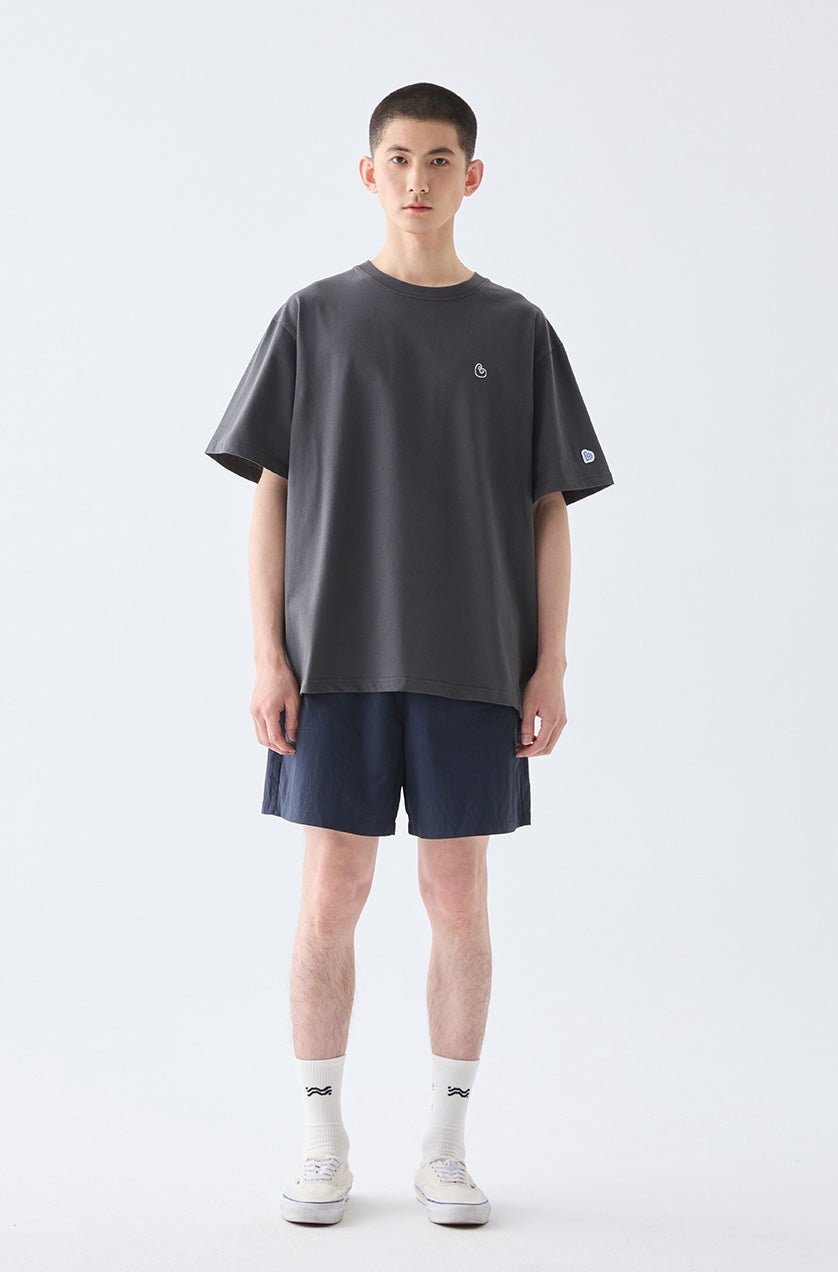 伸縮性ウエストクロップドパンツ B07087