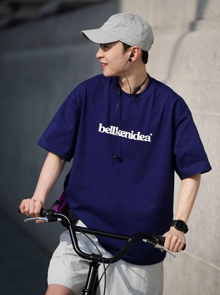 300gヘビーシンプルプリント半袖Tシャツ B04194