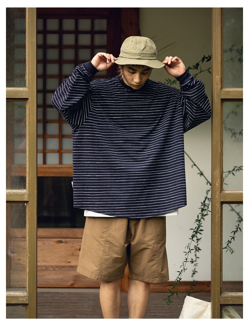 STRIPED LONG-SLEEVED T-SHIRT V92821
