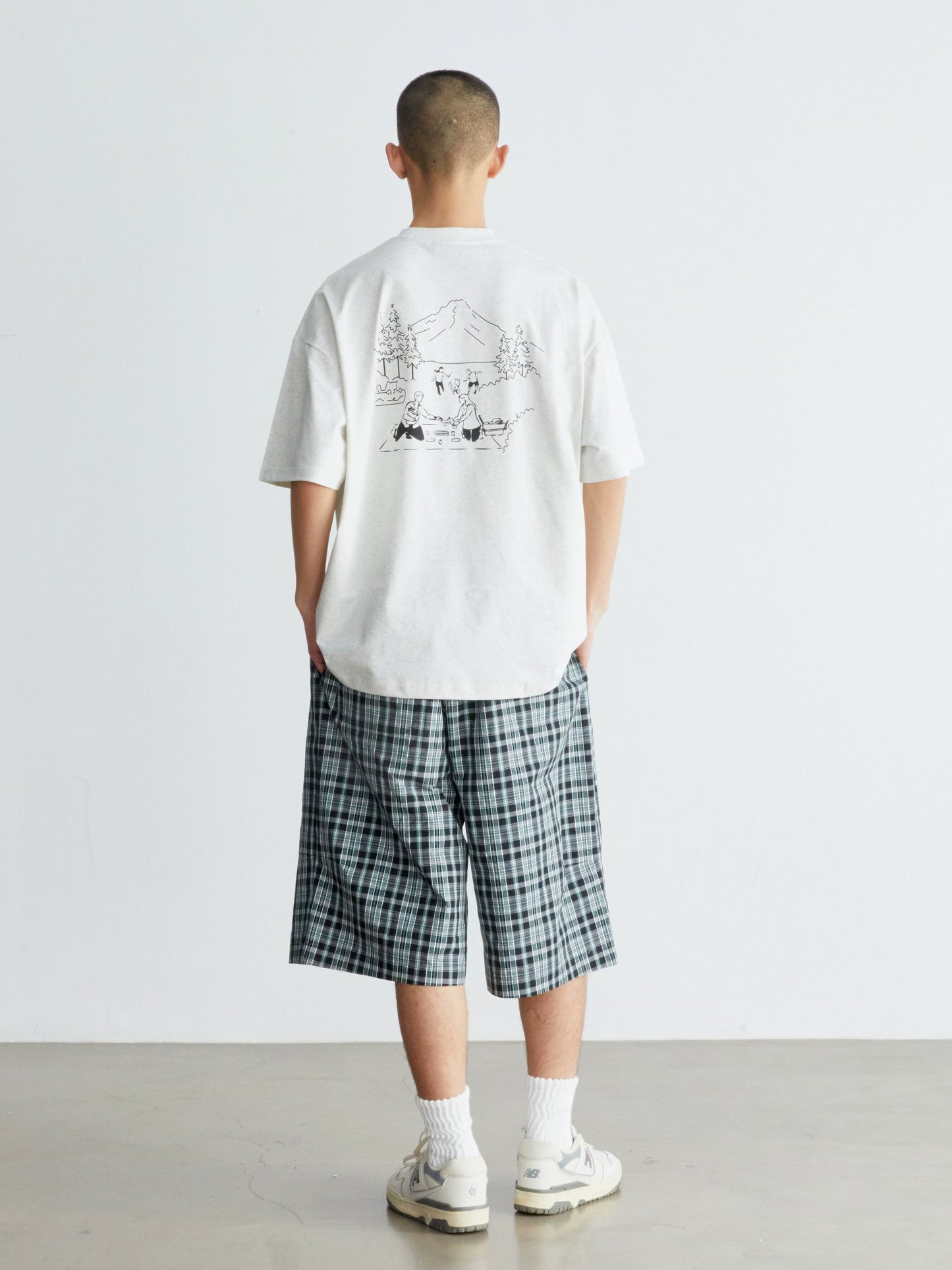サマーアウトドアプリントソロナクール半袖Tシャツ V06011