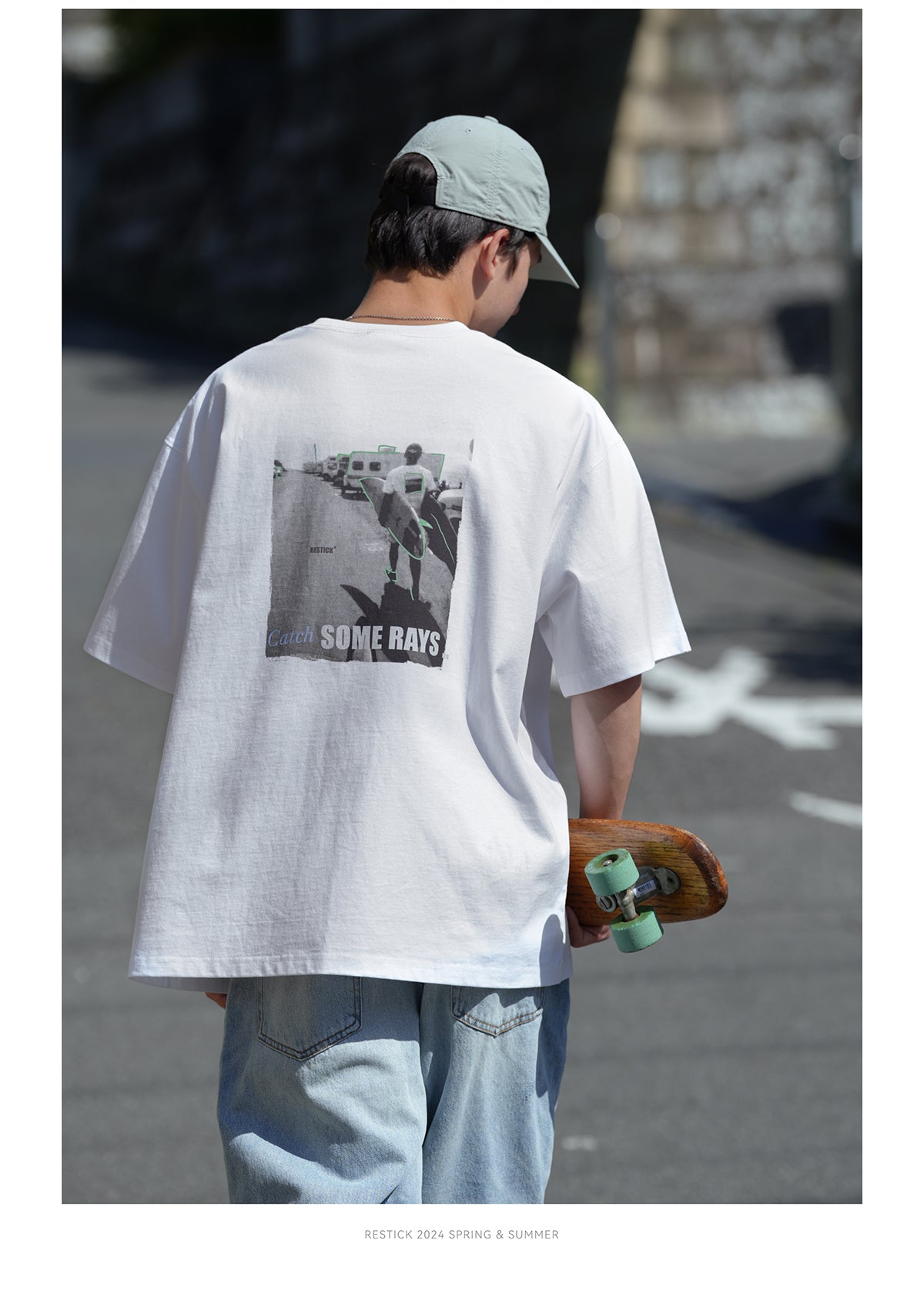 ヘビーコットンレトロカジュアル半袖Tシャツ R06155
