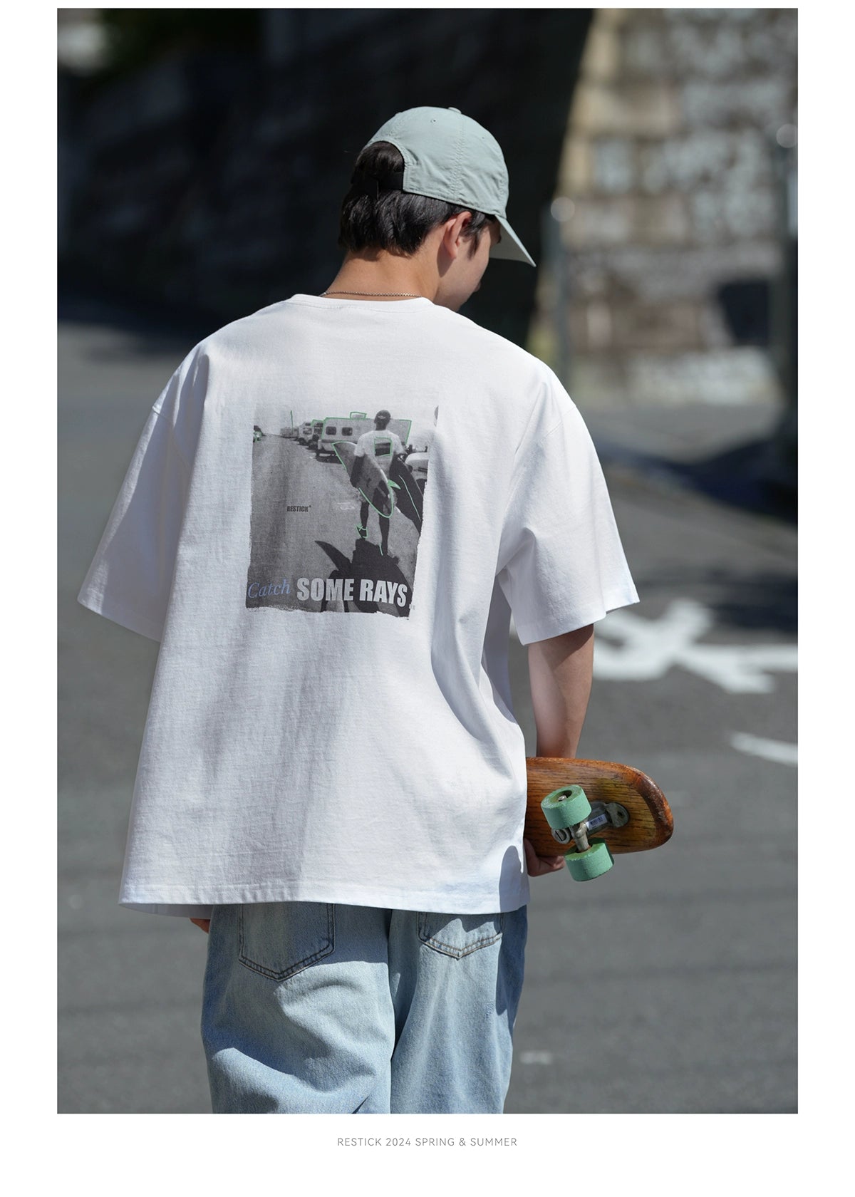 ヘビーコットンレトロカジュアル半袖Tシャツ R06155