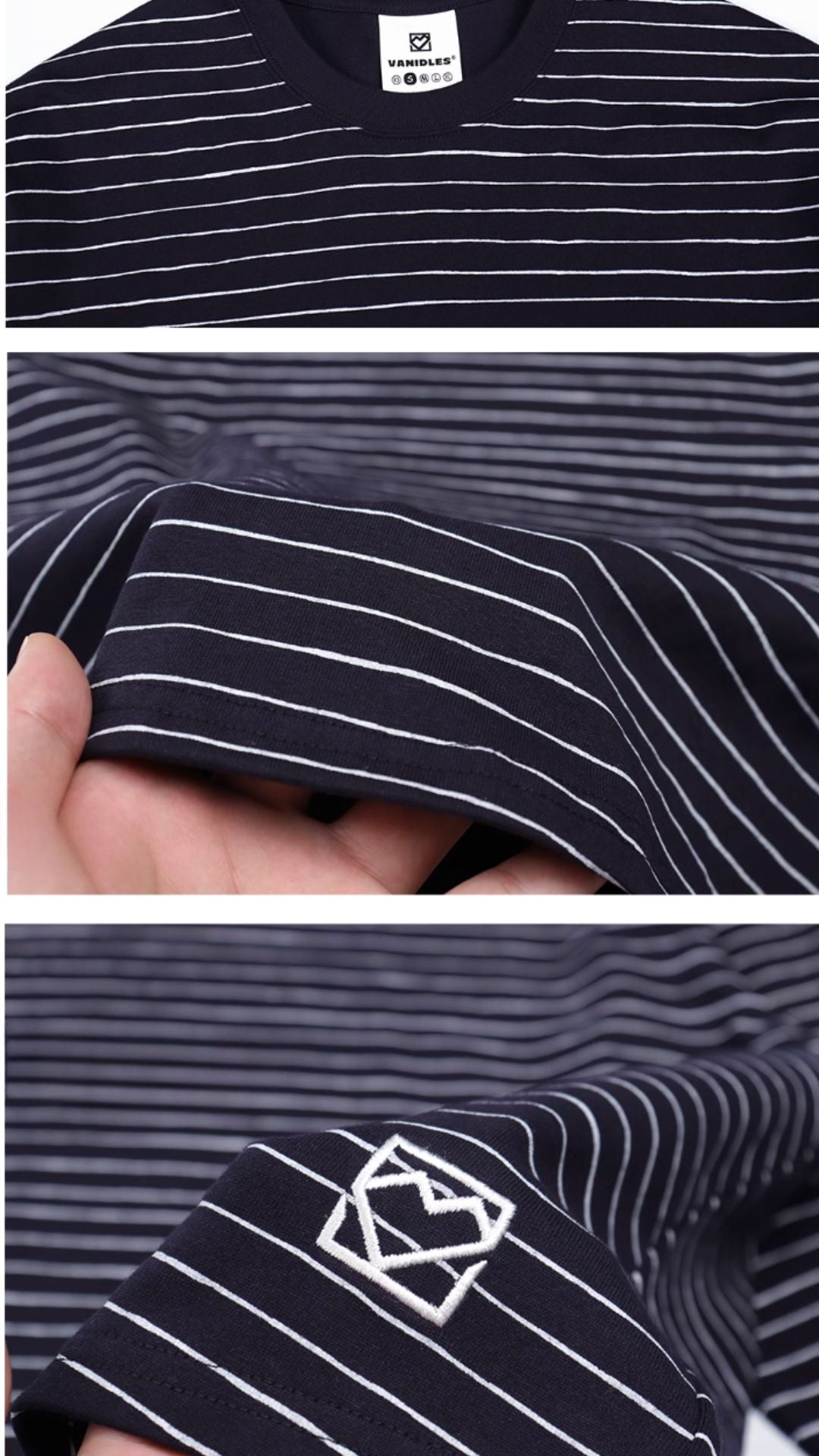 STRIPED LONG-SLEEVED T-SHIRT V92821