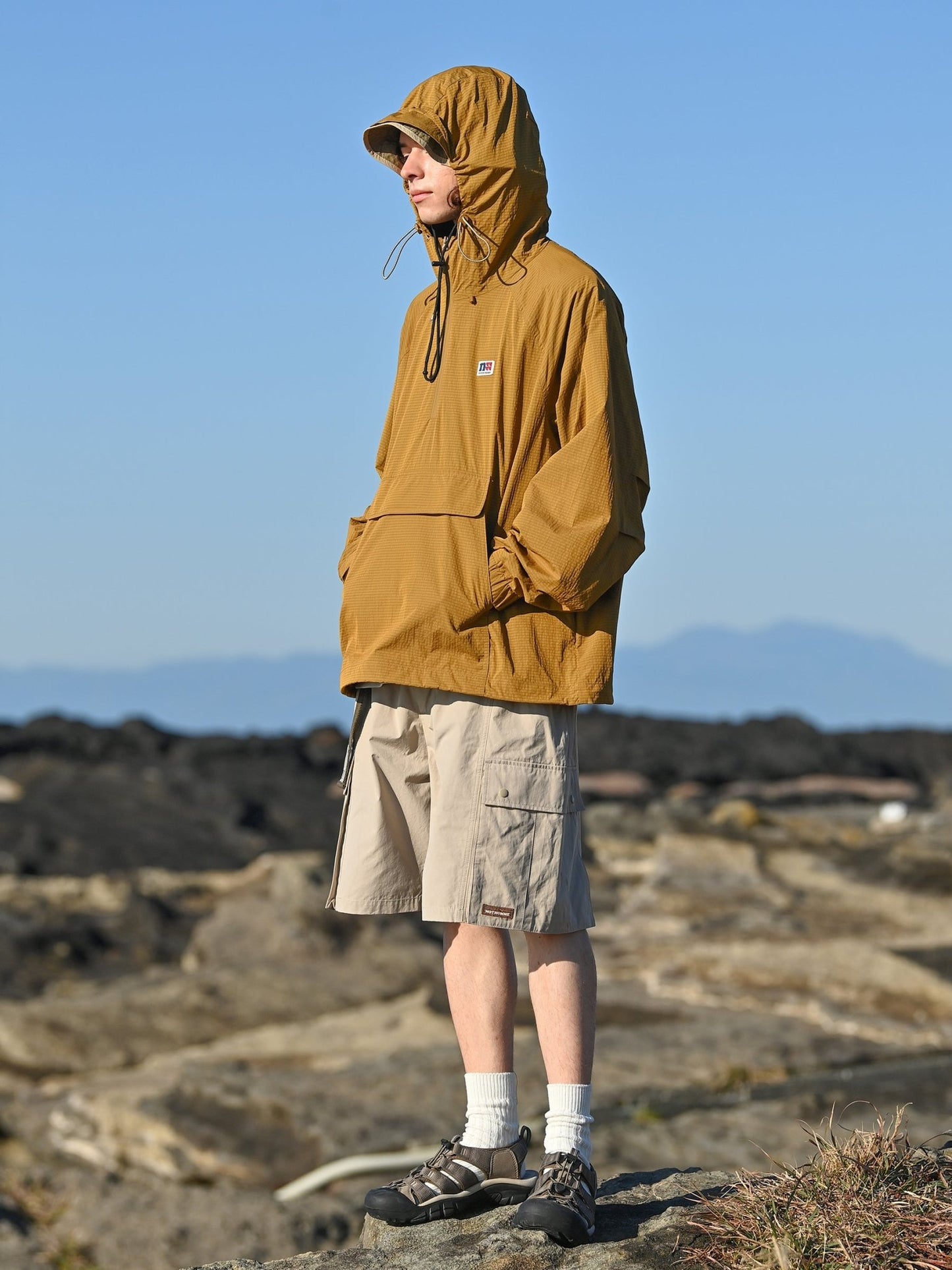 HALF OPEN COLLAR HOODED JACKET UPF50+ N22257