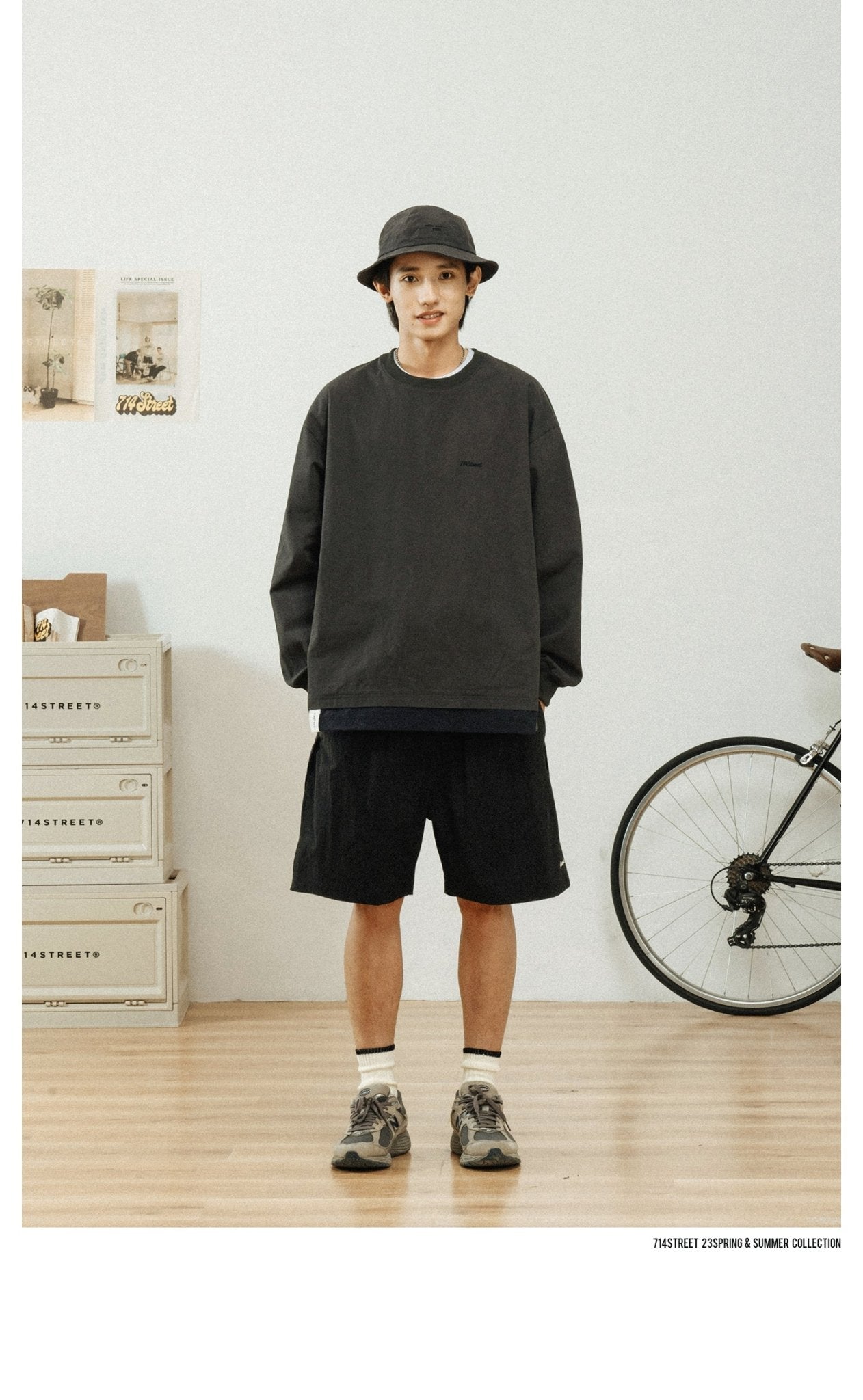 LOOSE NYLON CASUAL TROUSERS S84300