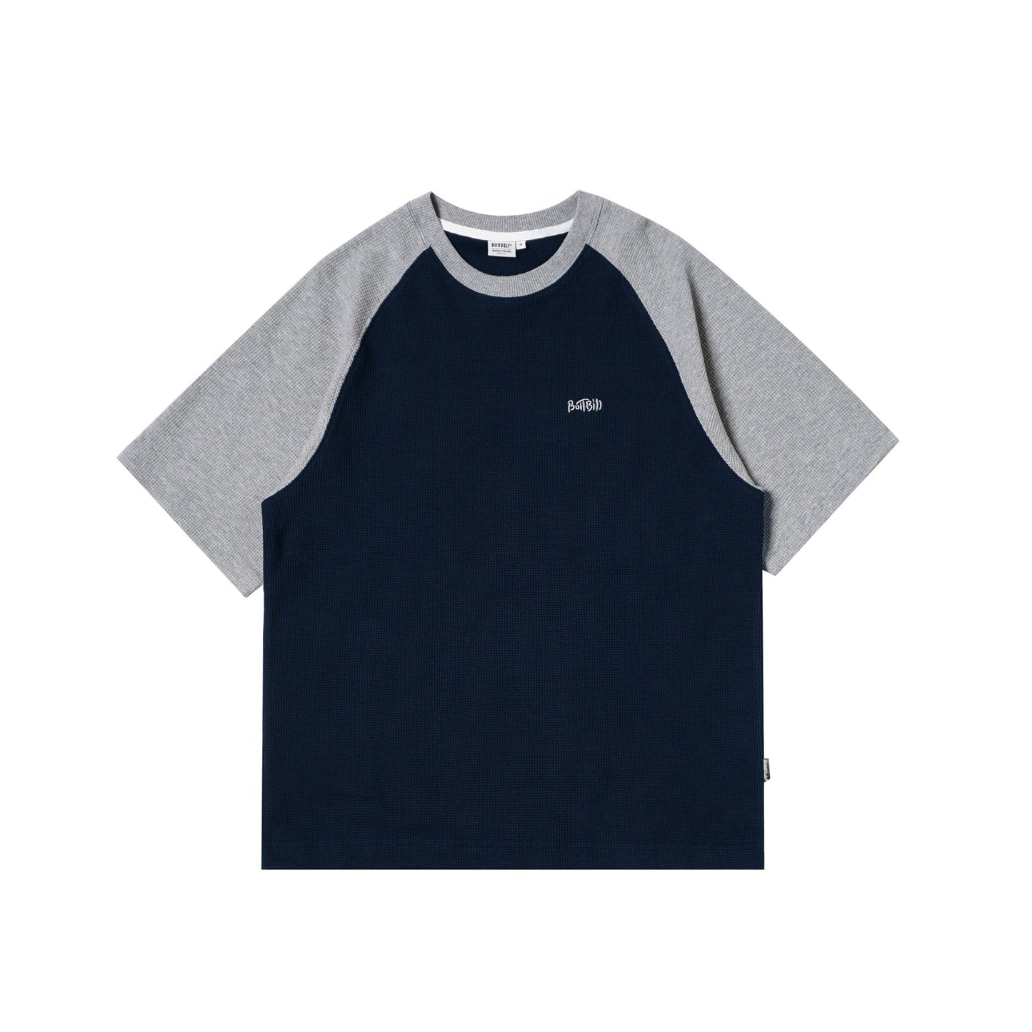 280G パッチワークコットンTシャツ B99113