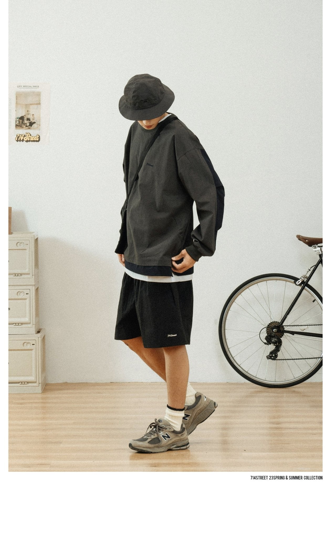 LOOSE NYLON CASUAL TROUSERS S84300