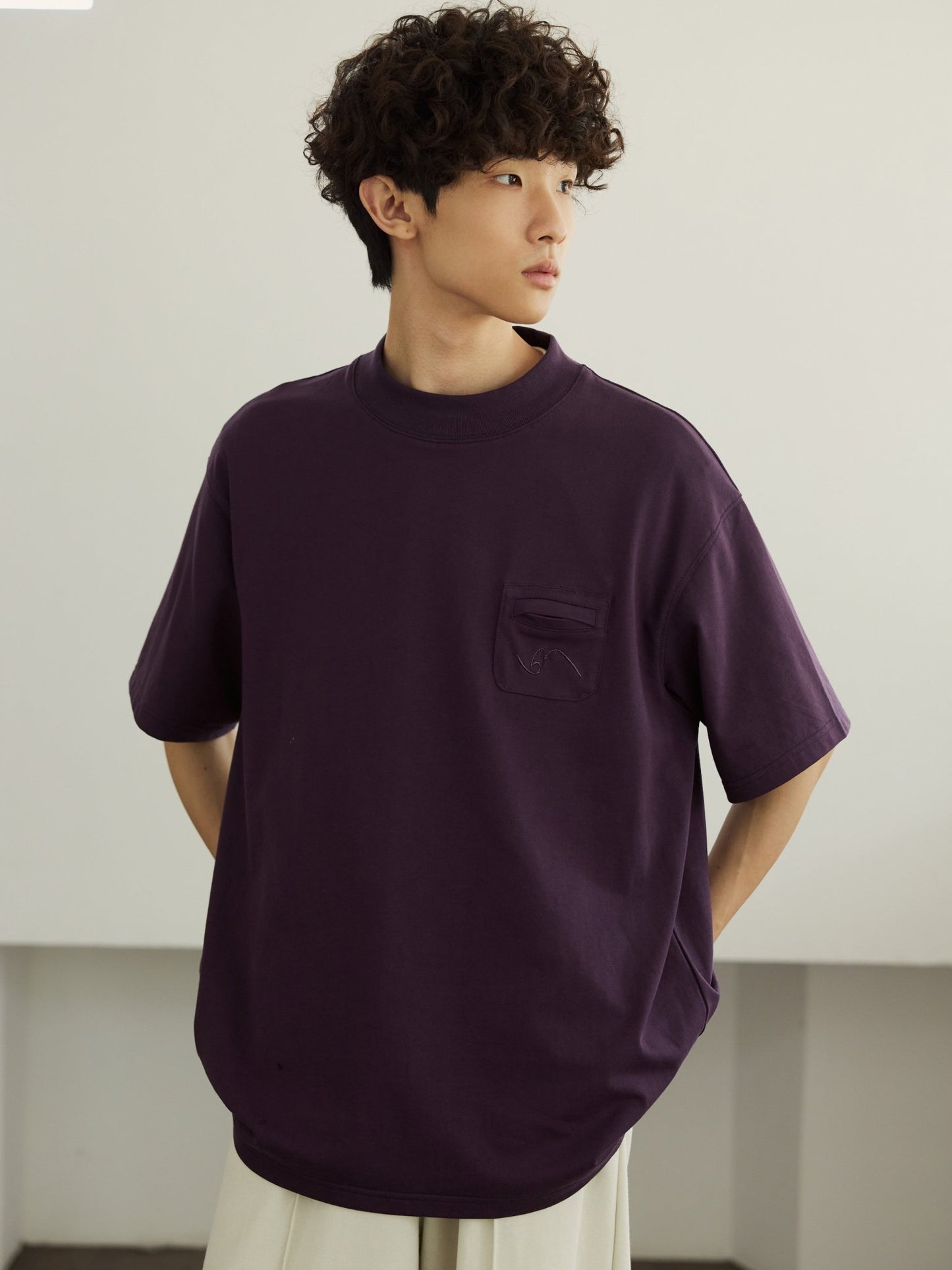 LOOSE ROUND NECK SHORT SLEEVE T-SHIRT L66312