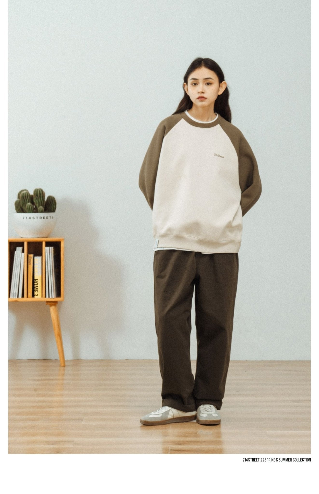 WAFFLE ROUND NECK SWEATSHIRT 90925