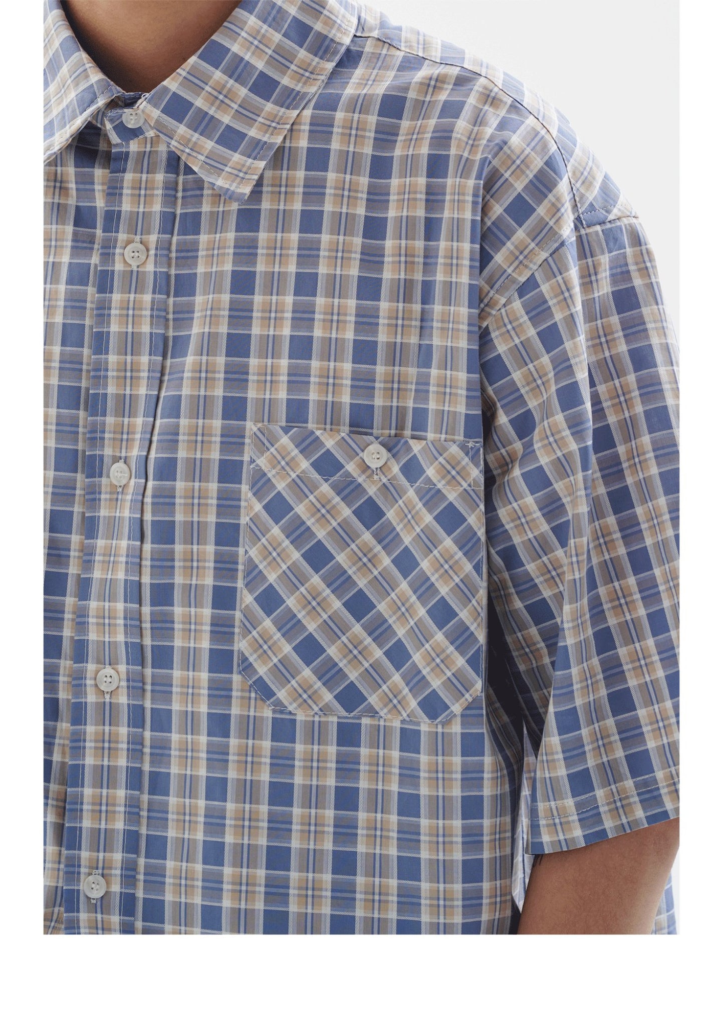 POCKET PLAID SHORT SLEEVE SHIRT B49992