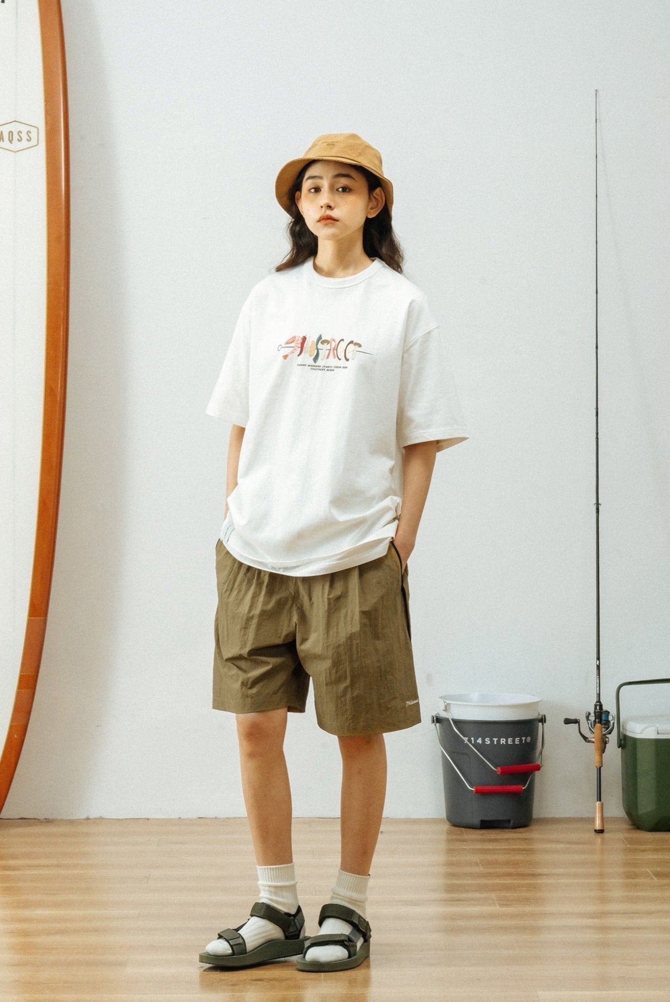 LOOSE NYLON CASUAL TROUSERS S84300