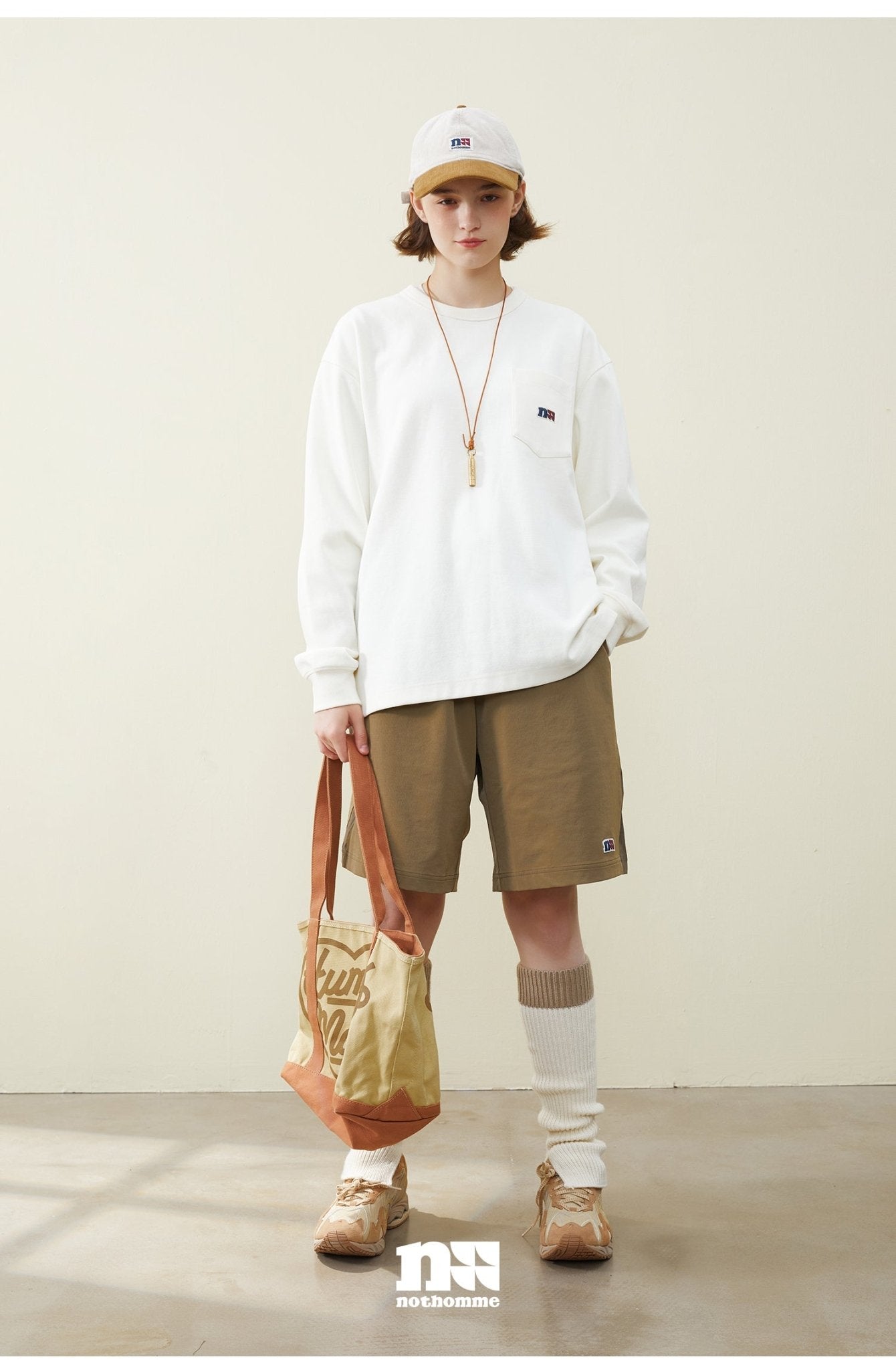 LOOSE SHIRT LOGO LONG SLEEVE T-SHIRT N44348