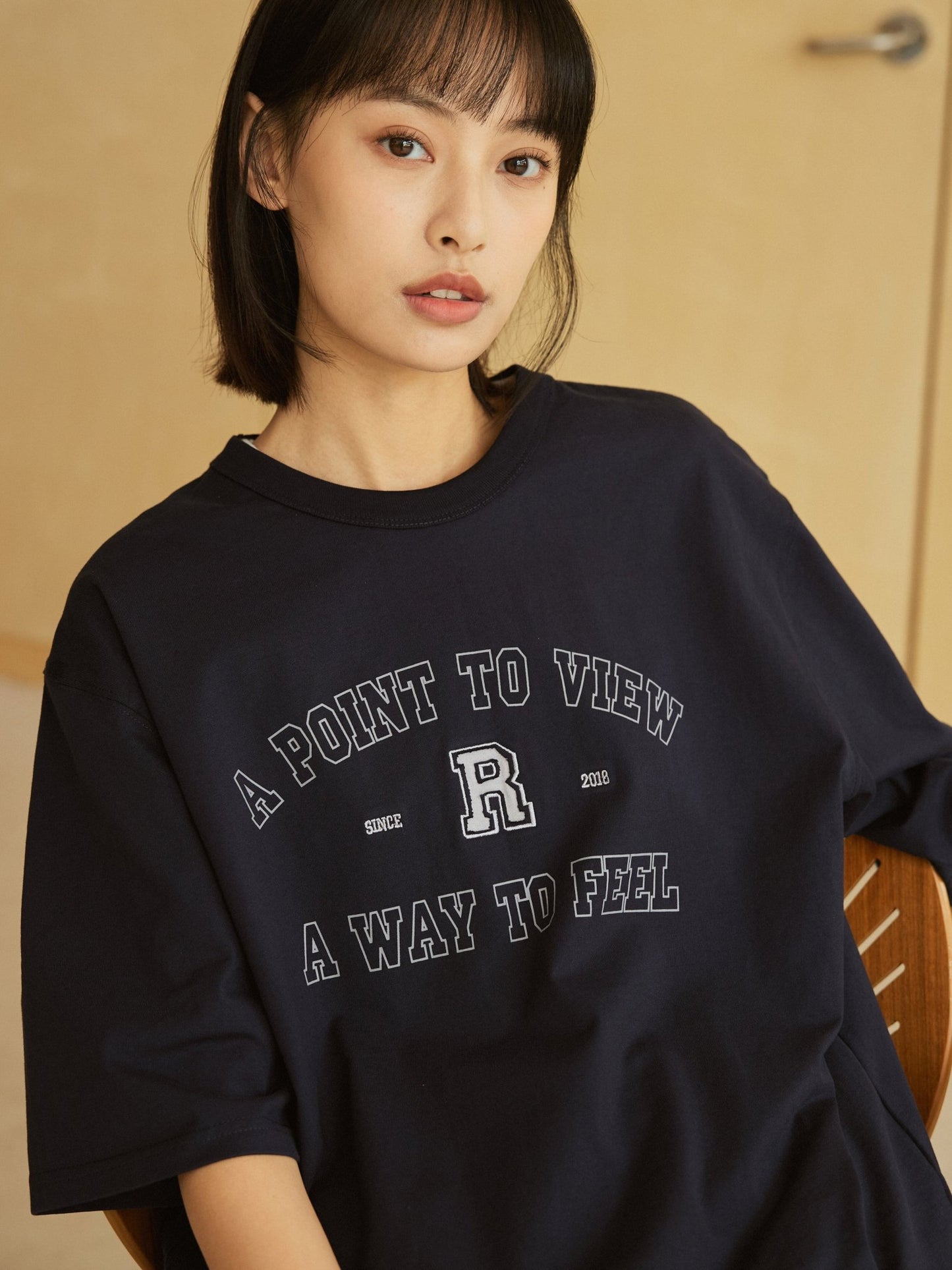 LOOSE ROUND NECK SHORT SLEEVE T-SHIRT L05042