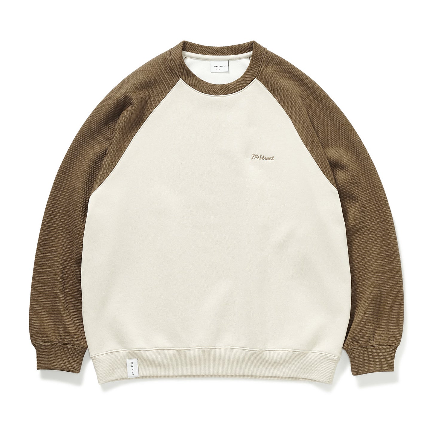 WAFFLE ROUND NECK SWEATSHIRT 90925