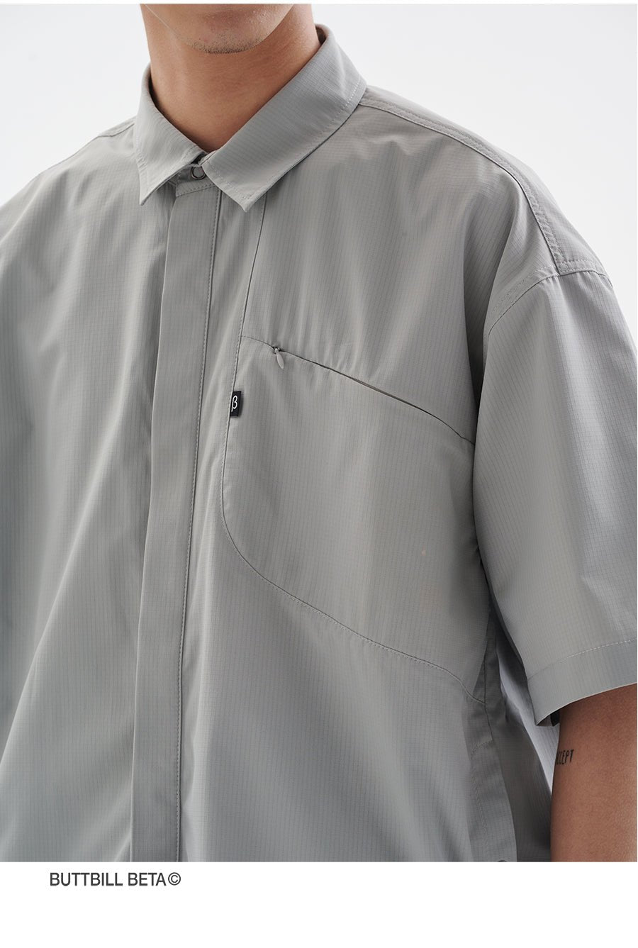 SLEEVE POCKET SHORT-SLEEVED SHIRT B76664