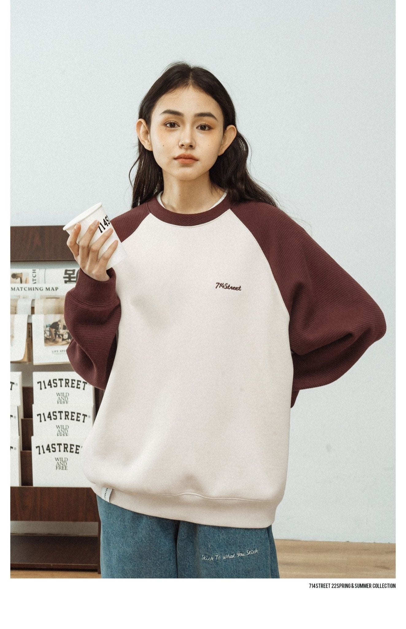 WAFFLE ROUND NECK SWEATSHIRT 90925