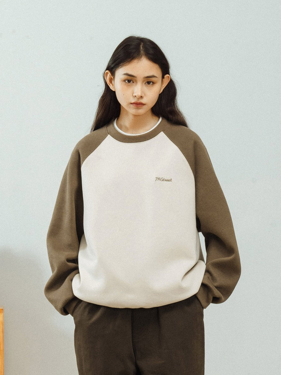 WAFFLE ROUND NECK SWEATSHIRT 90925