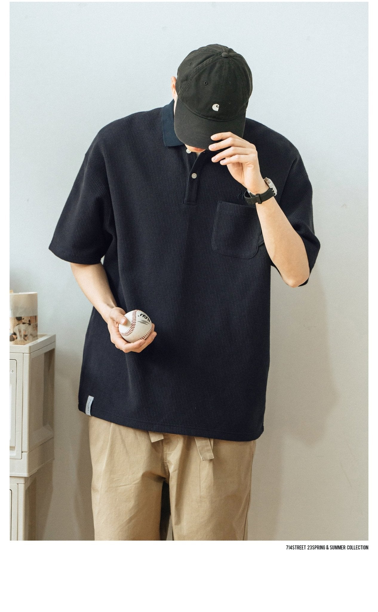 WAFFLE SHORT-SLEEVED T-SHIRT S11174