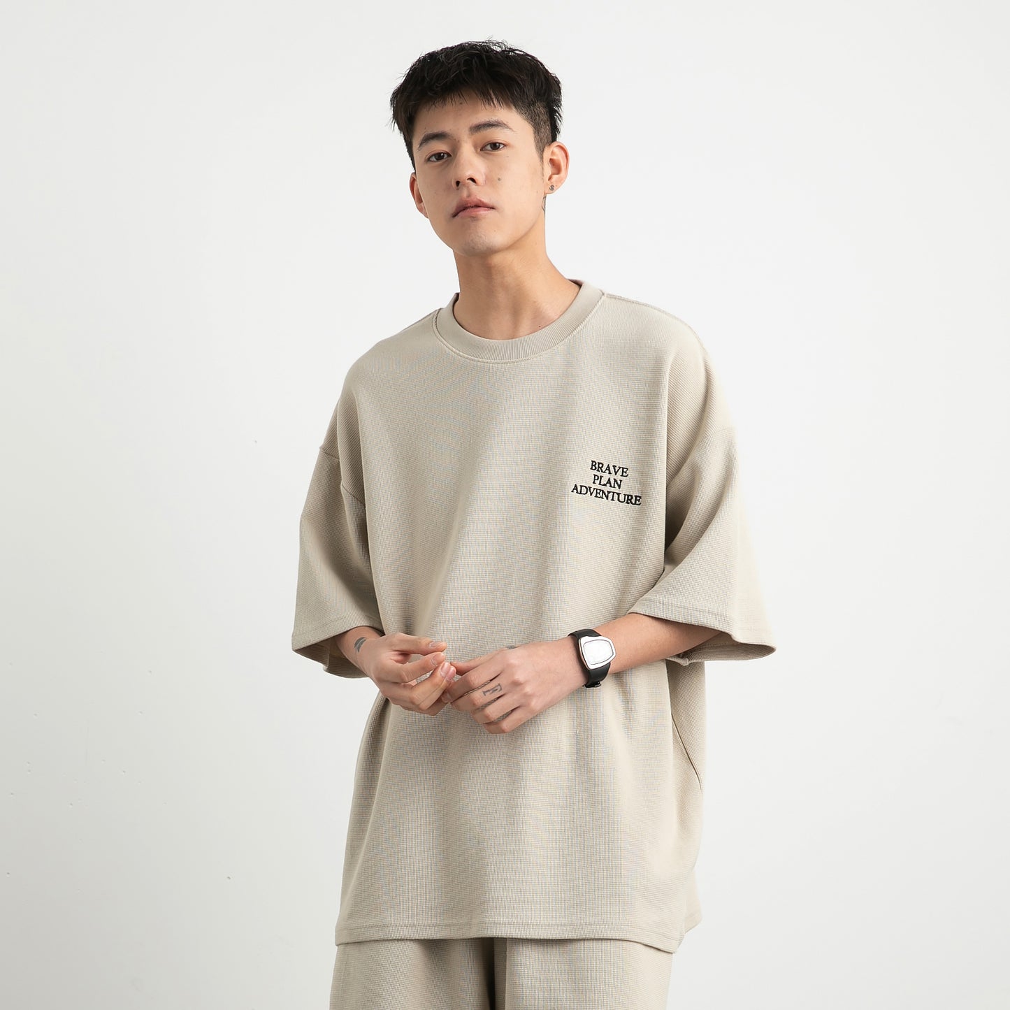 WAFFLE SHORT-SLEEVED T-SHIRT V48321