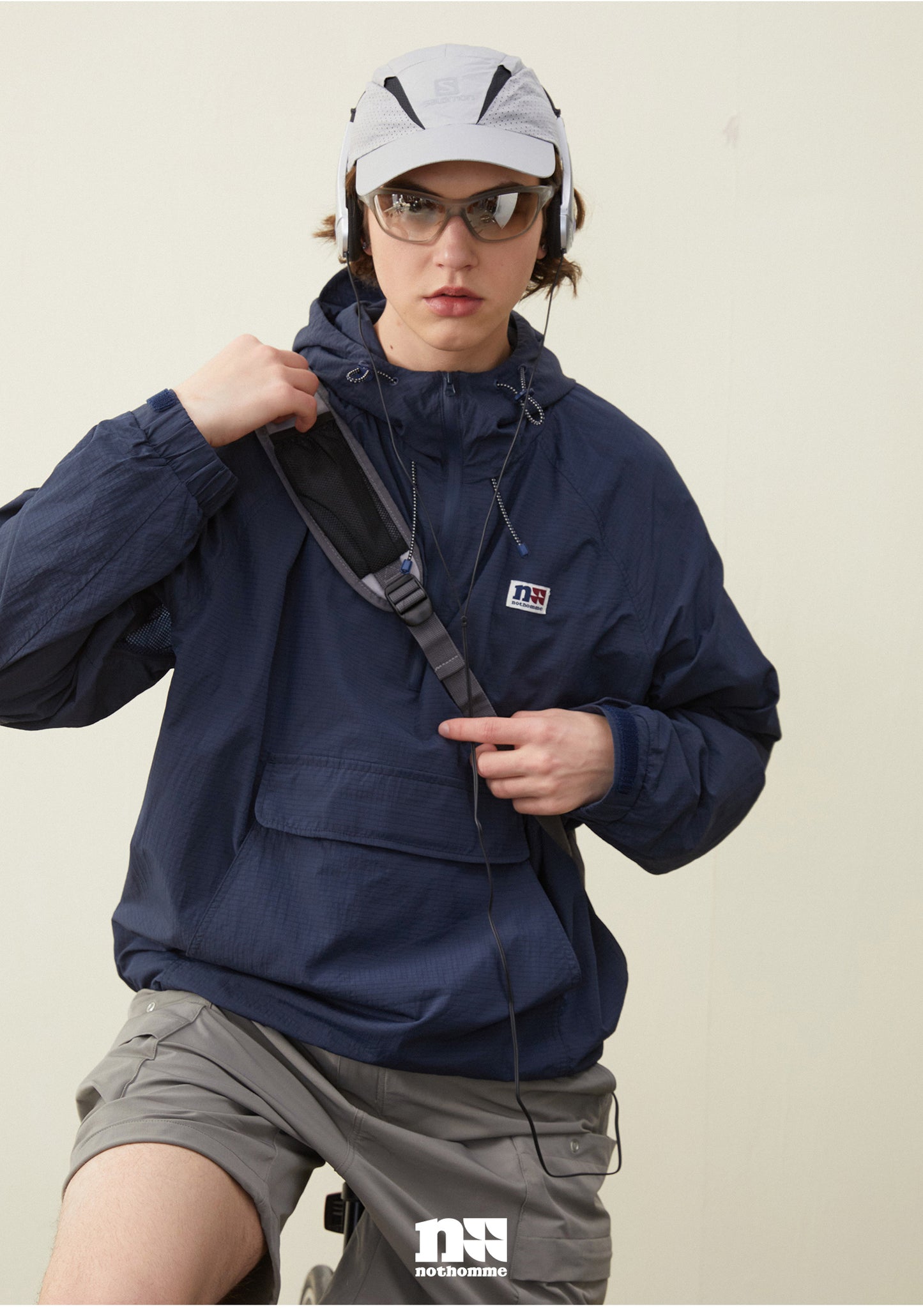 HALF OPEN COLLAR HOODED JACKET UPF50+ N22257