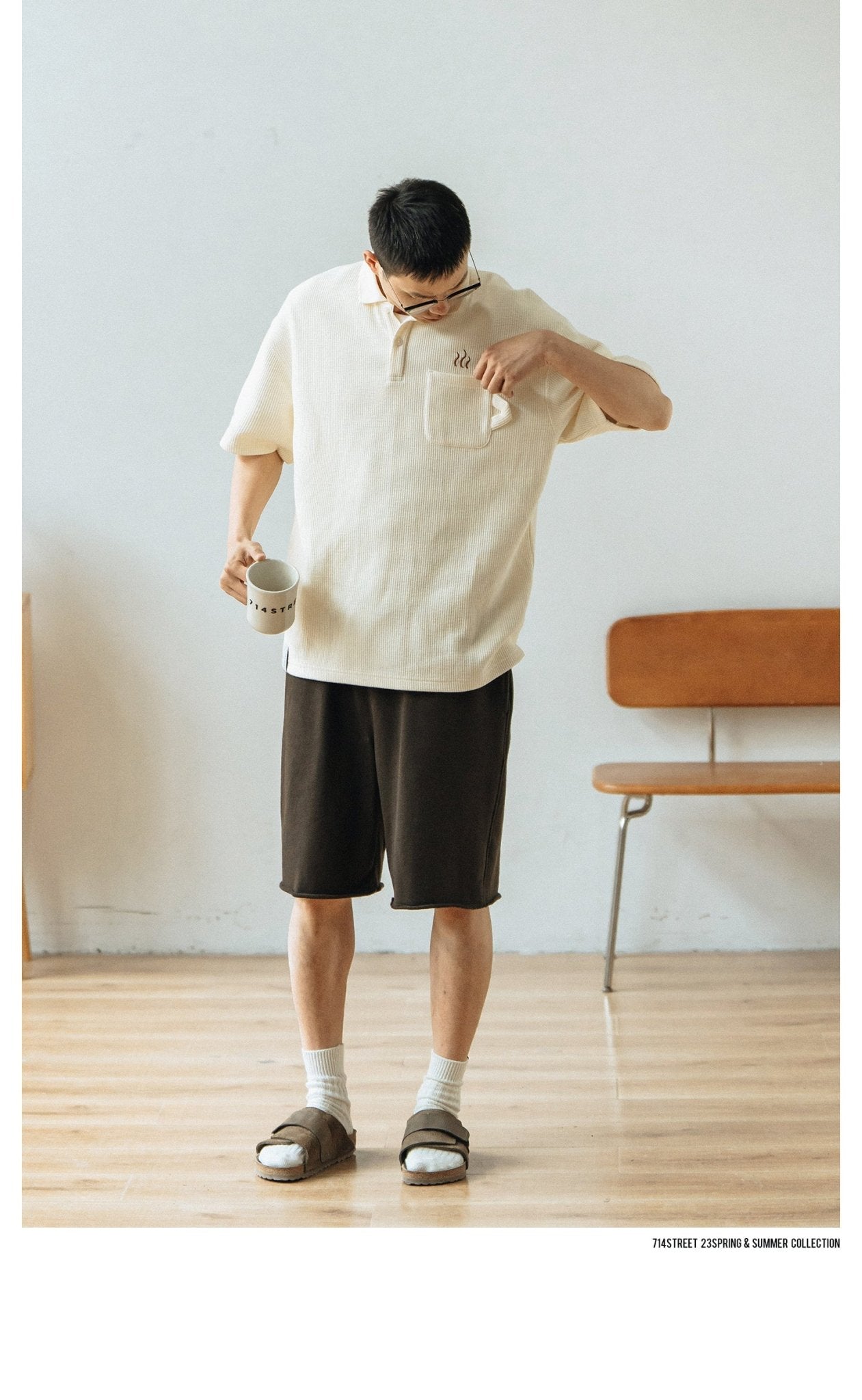 WAFFLE SHORT-SLEEVED T-SHIRT S11174