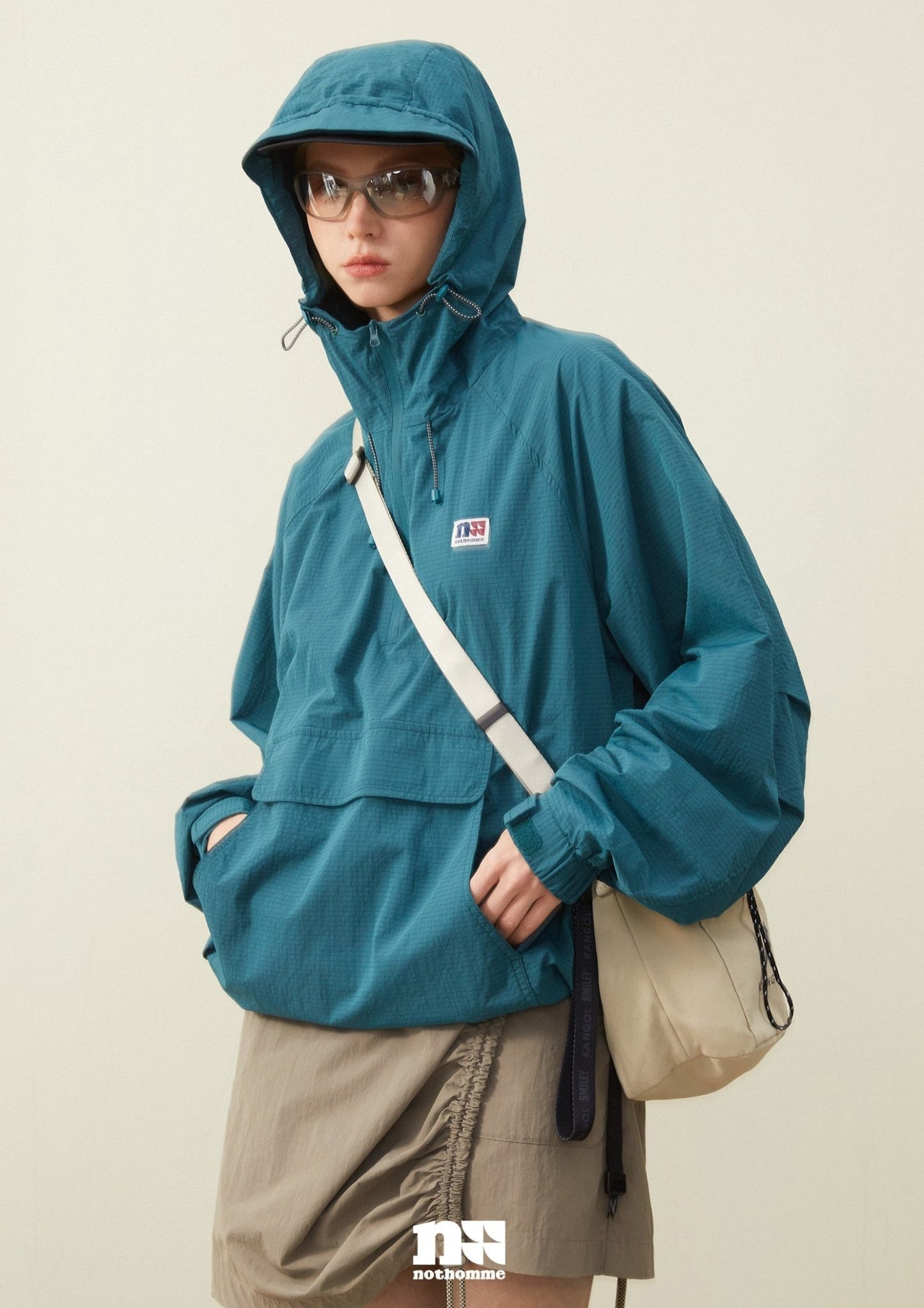HALF OPEN COLLAR HOODED JACKET UPF50+ N22257