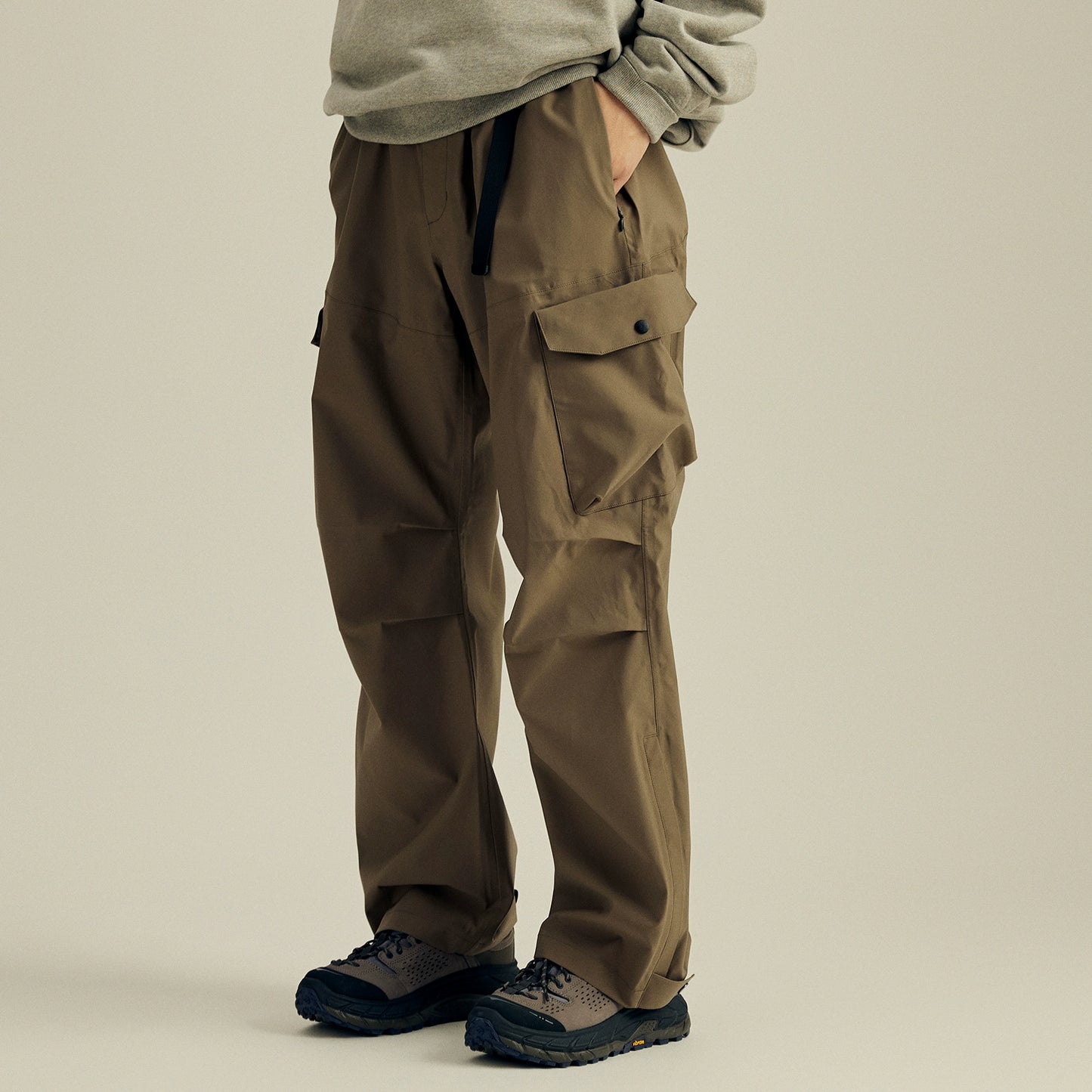PLEATED ADJUSTABLE LEG WORK PANTS WATERPROOF N39044