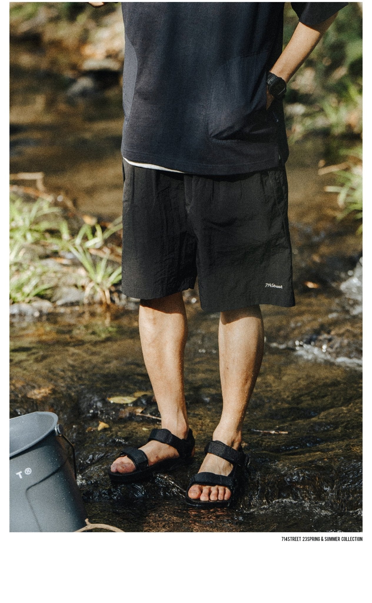 LOOSE NYLON CASUAL TROUSERS S84300