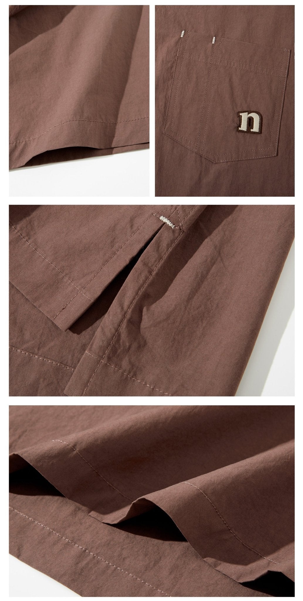 HALF ZIP COTTON SHORT SLEEVE SHIRT N69444