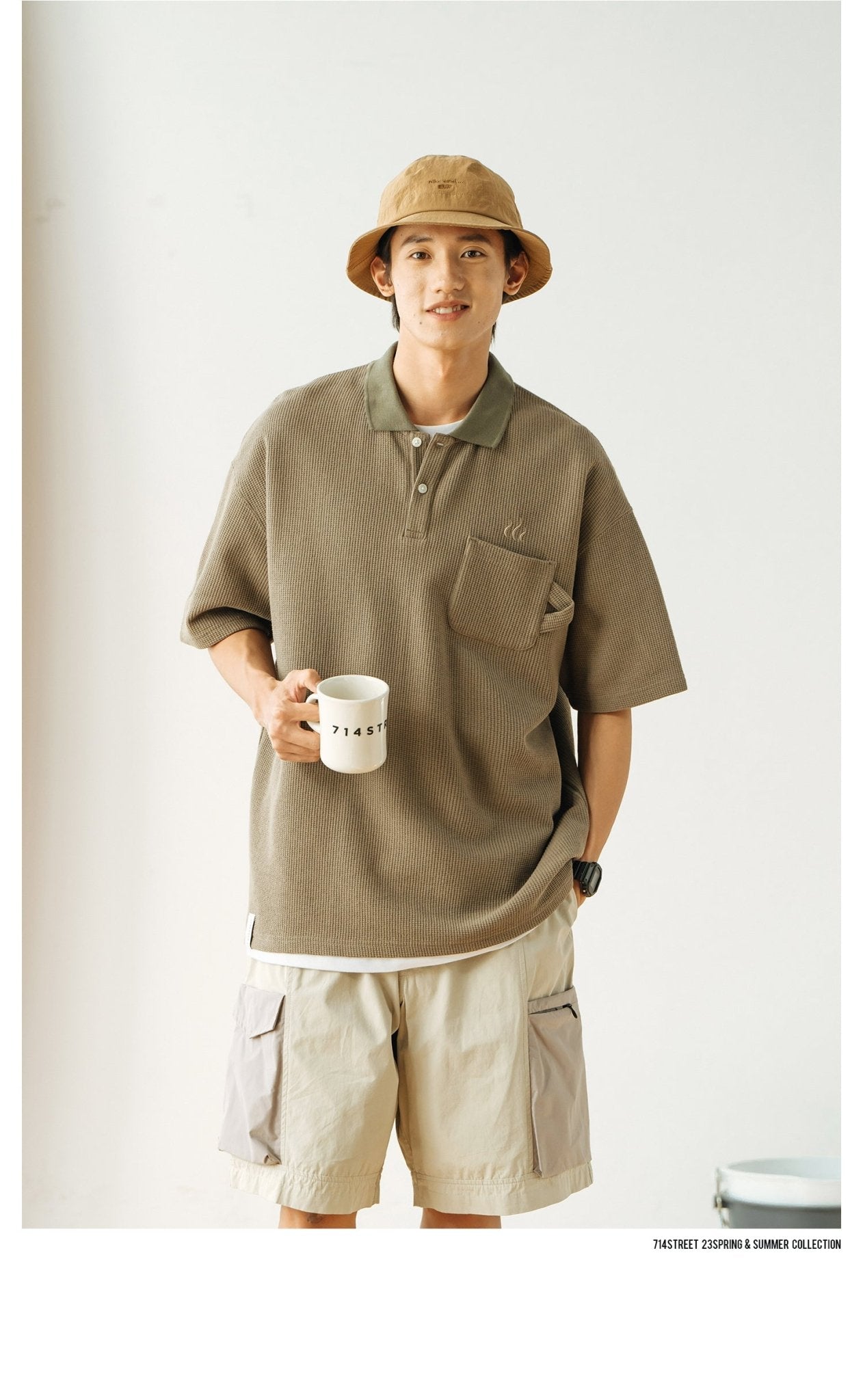 WAFFLE SHORT-SLEEVED T-SHIRT S11174
