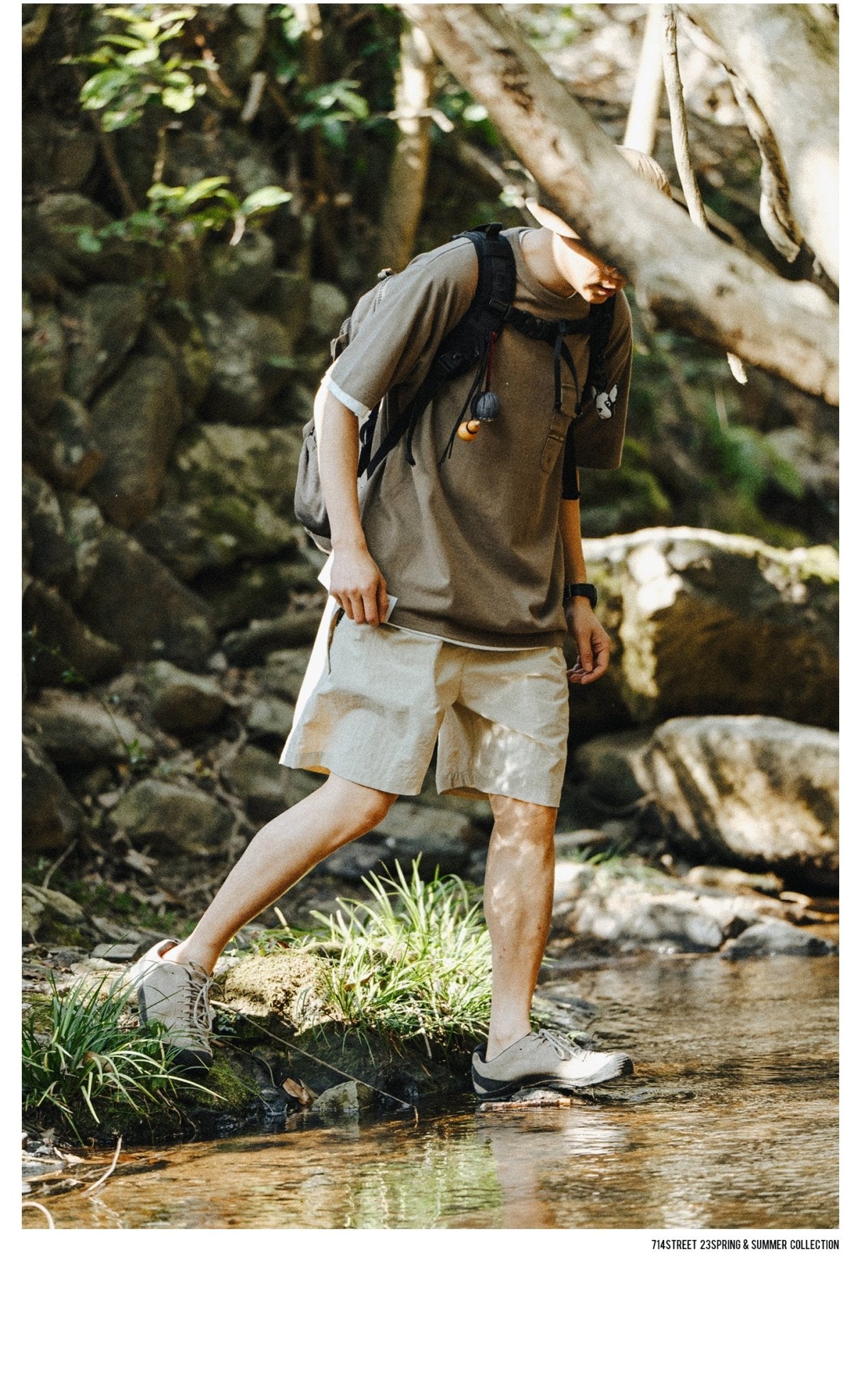 LOOSE NYLON CASUAL TROUSERS S84300