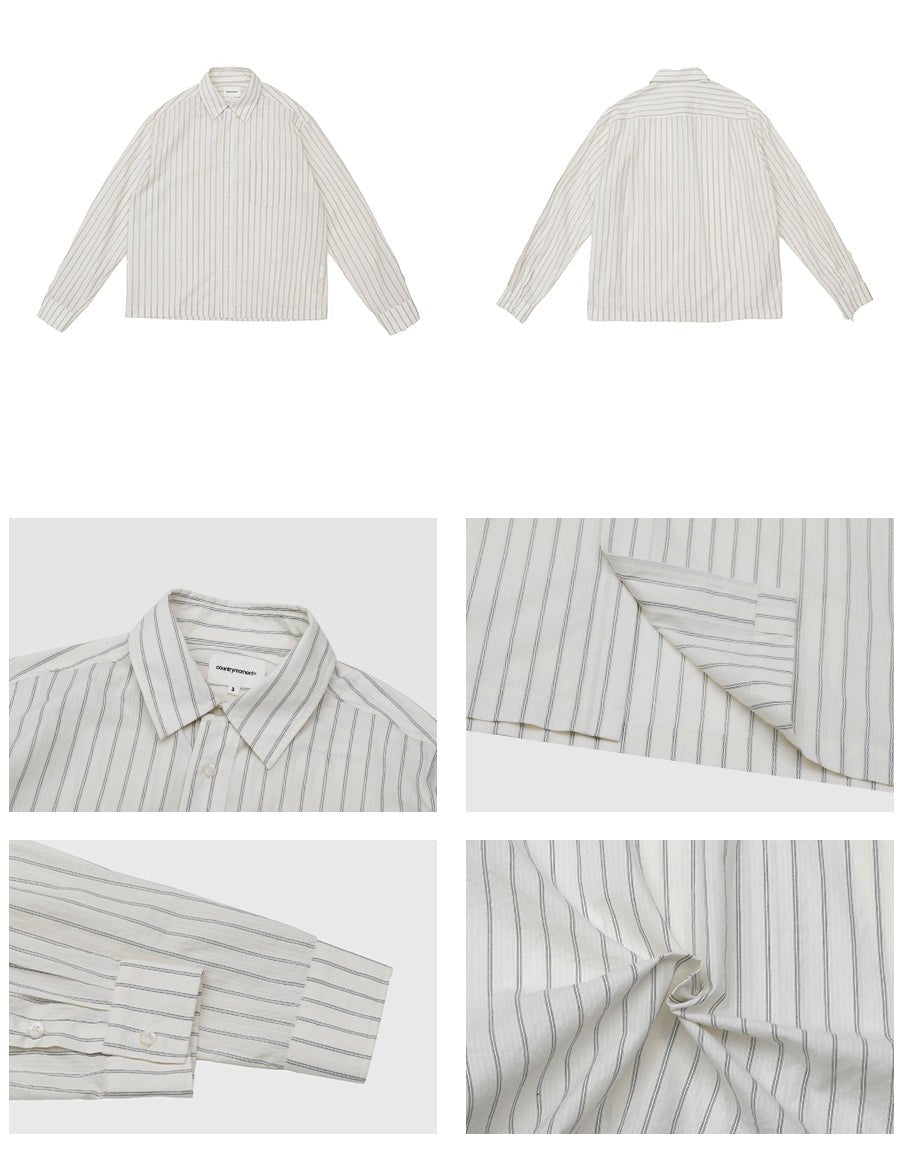 cleanfitストライプシャツ C44217