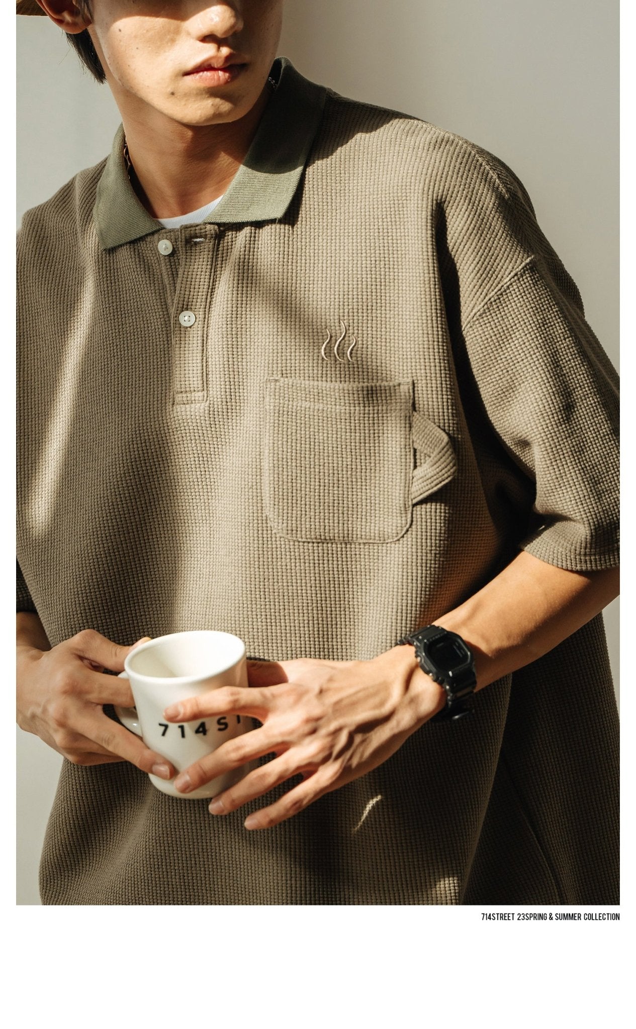 WAFFLE SHORT-SLEEVED T-SHIRT S11174