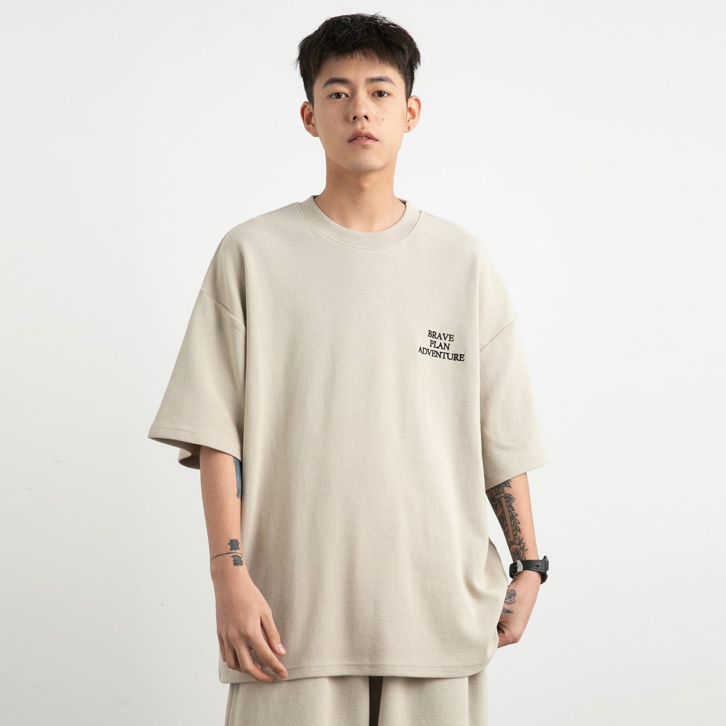WAFFLE SHORT-SLEEVED T-SHIRT V48321