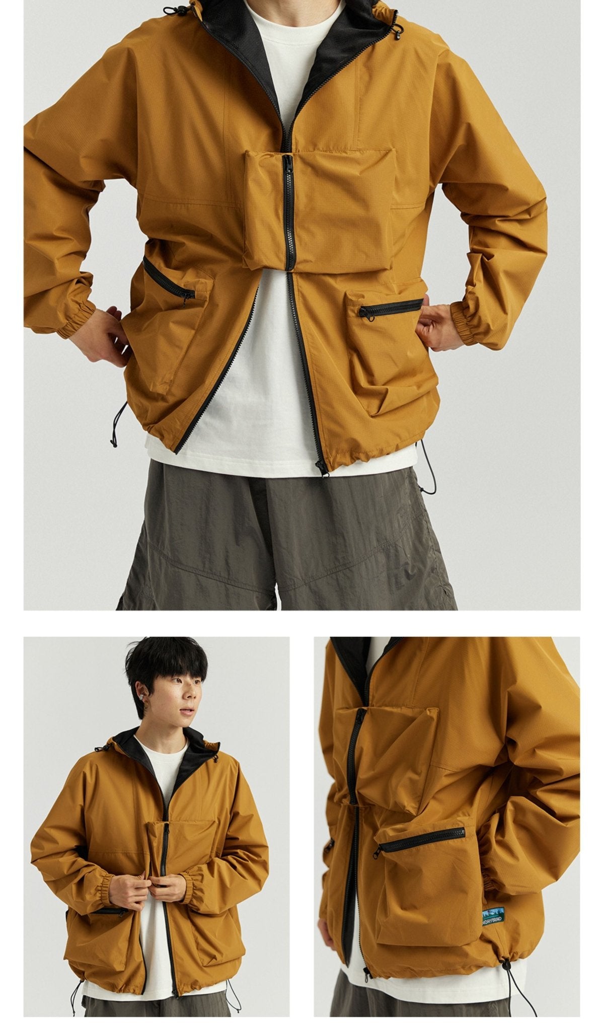 WATERPROOF MULTI-POCKET PERFORATED JACKET N93939