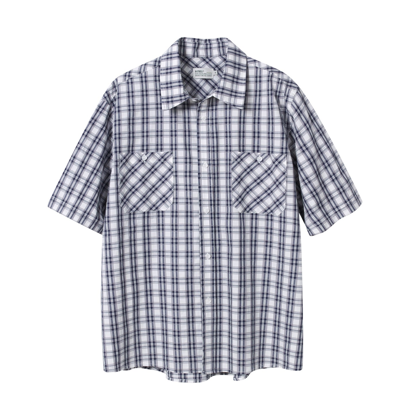 POCKET PLAID SHORT SLEEVE SHIRT B49992