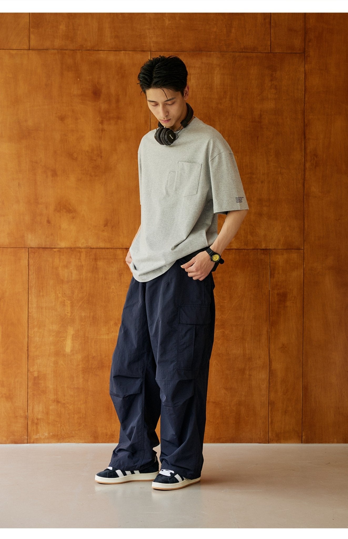 LARGE POCKET CHECK WORK PANTS N06545