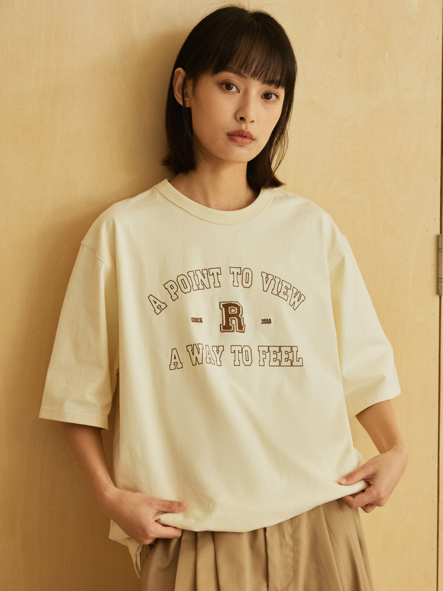 LOOSE ROUND NECK SHORT SLEEVE T-SHIRT L05042