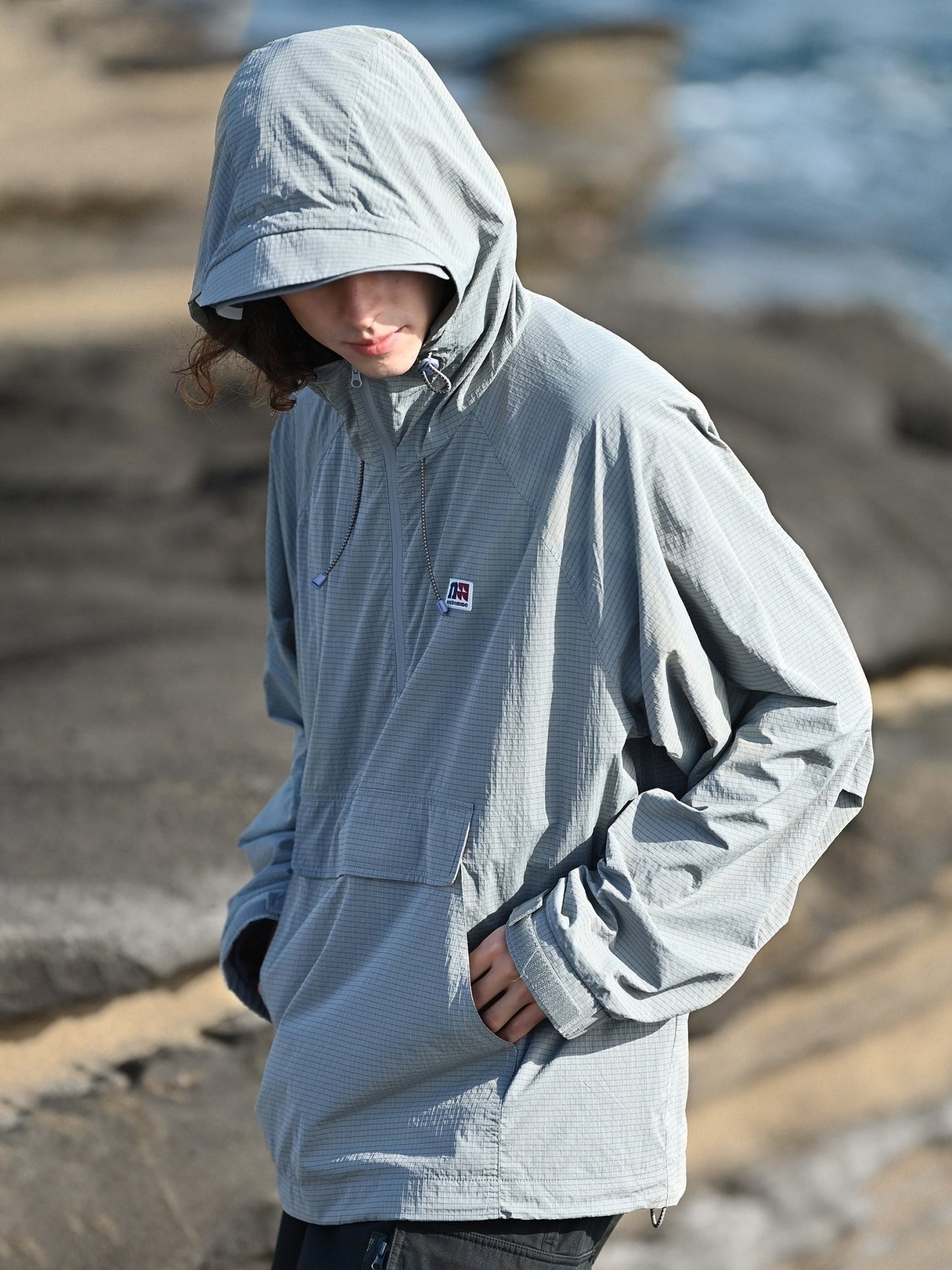 HALF OPEN COLLAR HOODED JACKET UPF50+ N22257