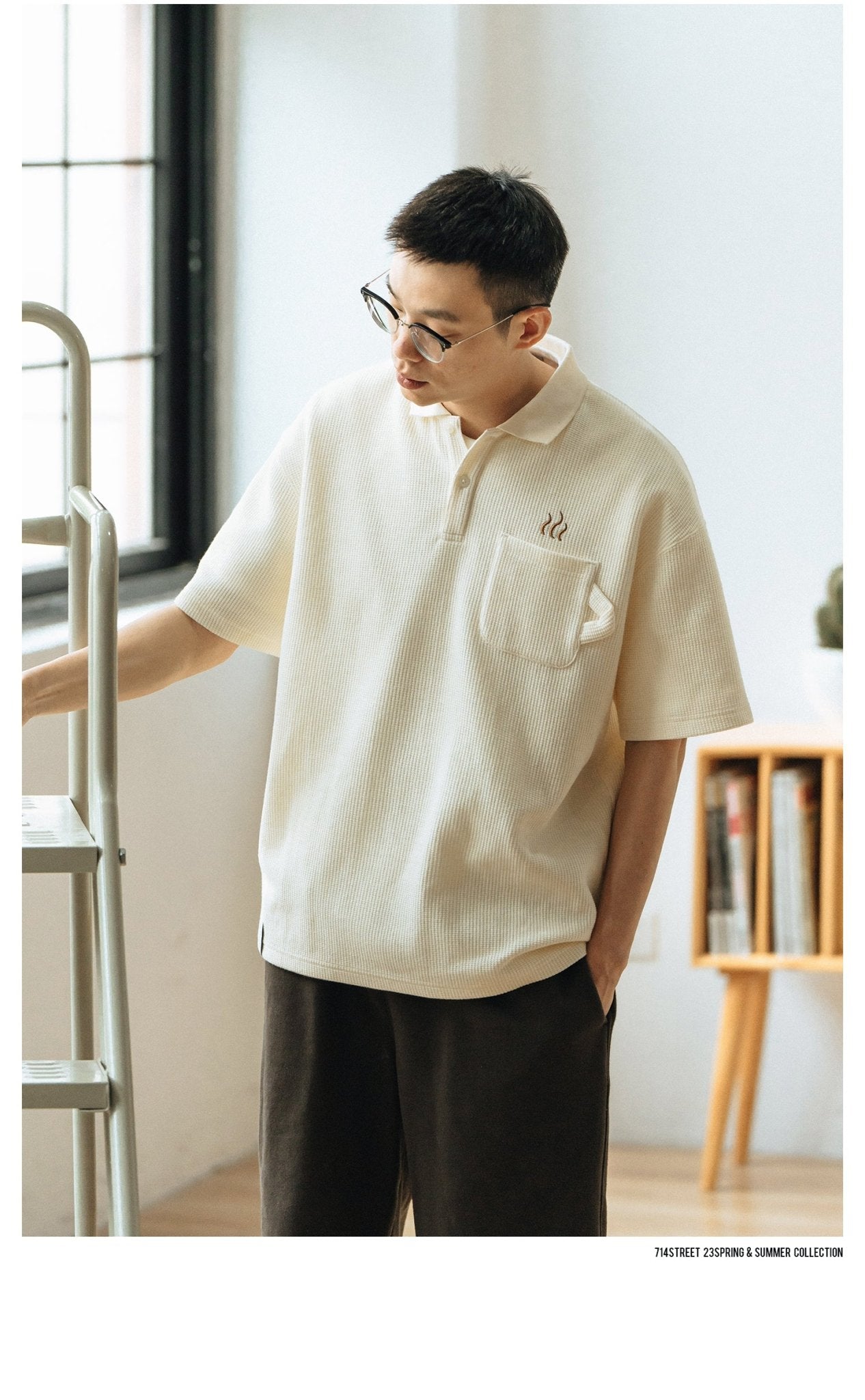 WAFFLE SHORT-SLEEVED T-SHIRT S11174