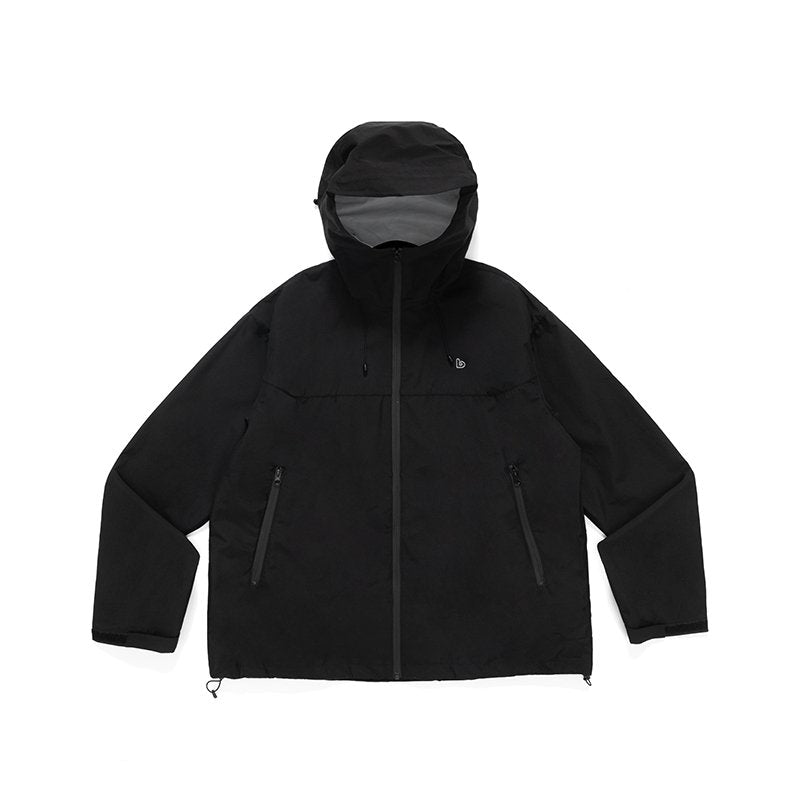 WINDPROOF AND WATERPROOF ZIP RASH JACKET WITH HOOD B03933