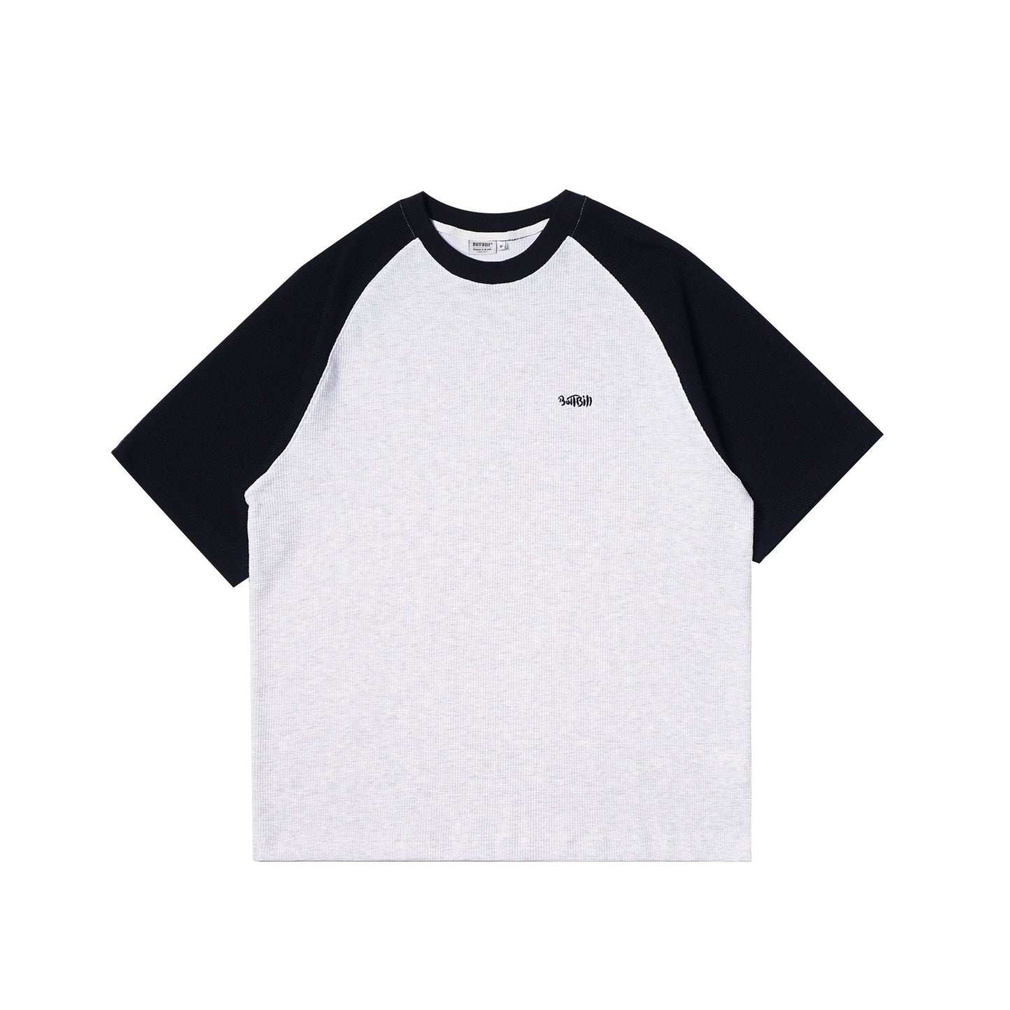 280G パッチワークコットンTシャツ B99113
