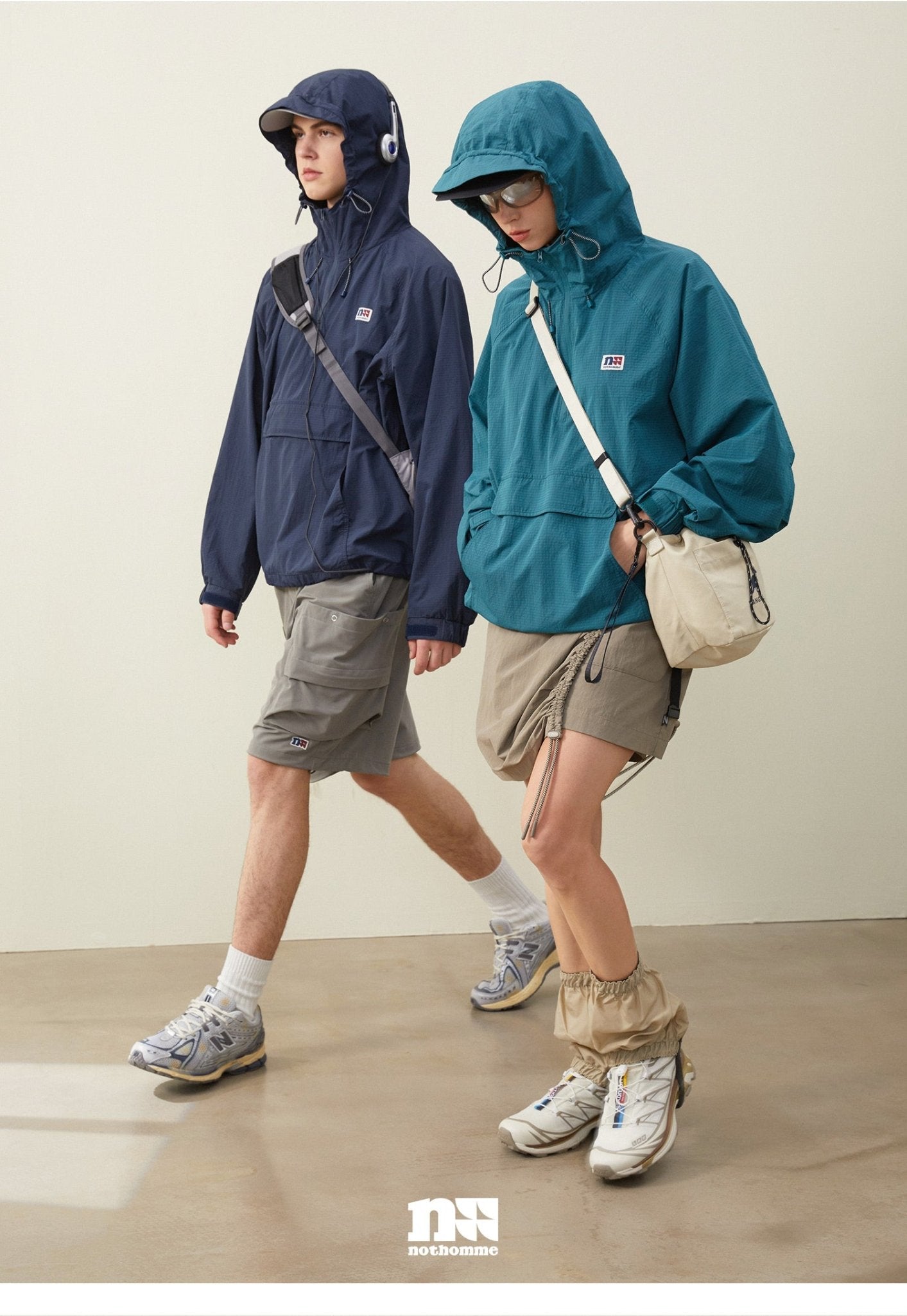 HALF OPEN COLLAR HOODED JACKET UPF50+ N22257