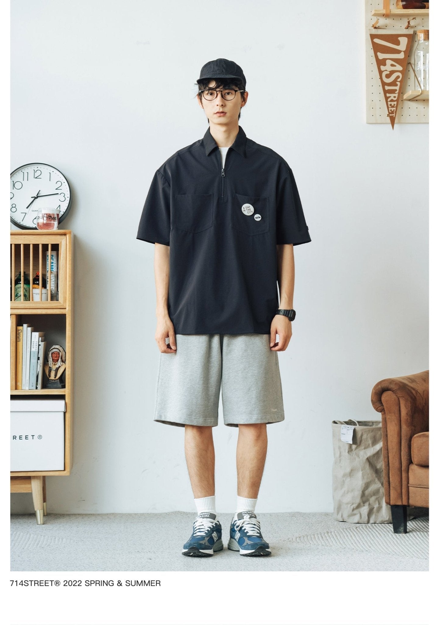 SHORT SLEEVE WORK ZIP POLO SHIRT S75752
