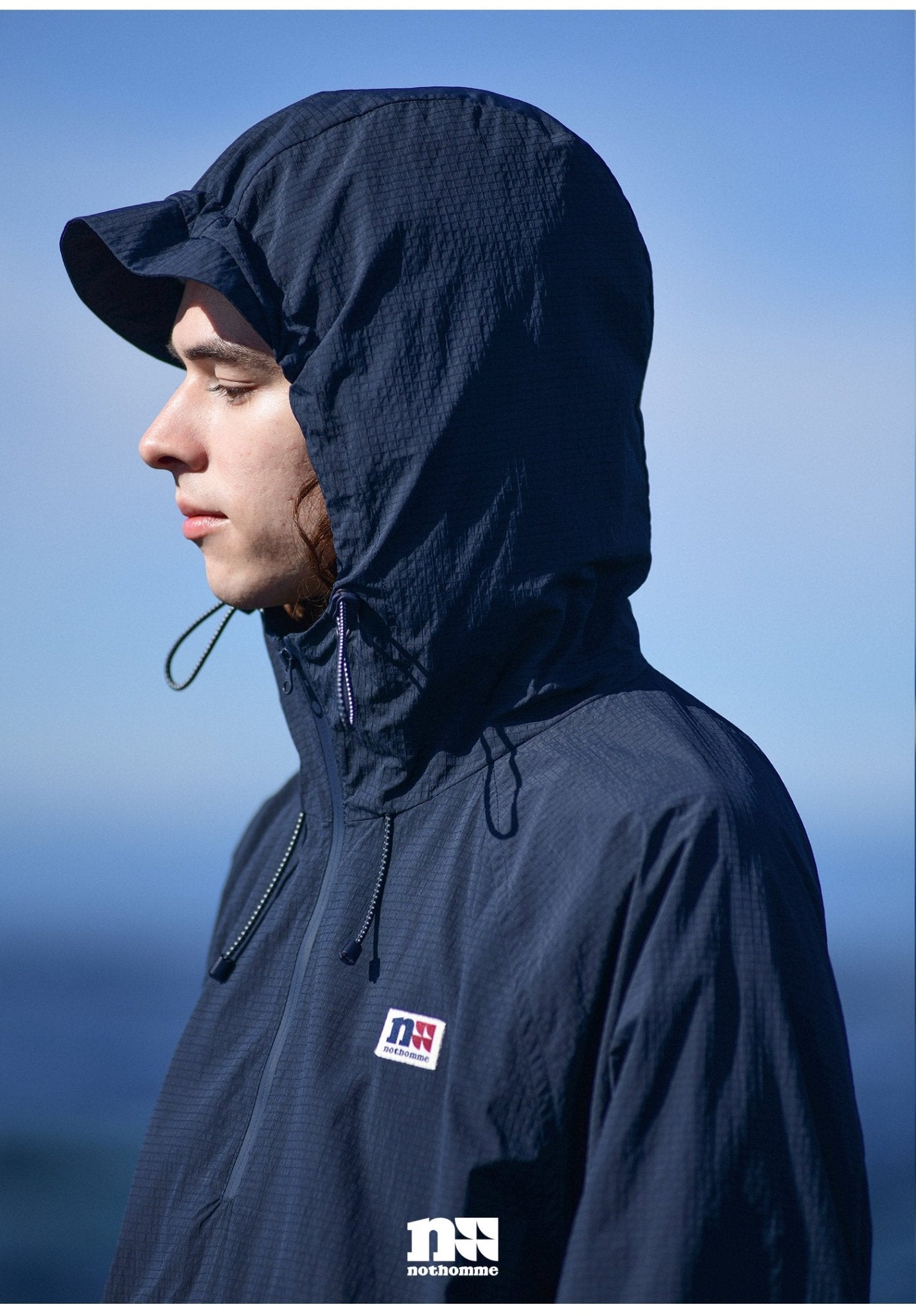 HALF OPEN COLLAR HOODED JACKET UPF50+ N22257